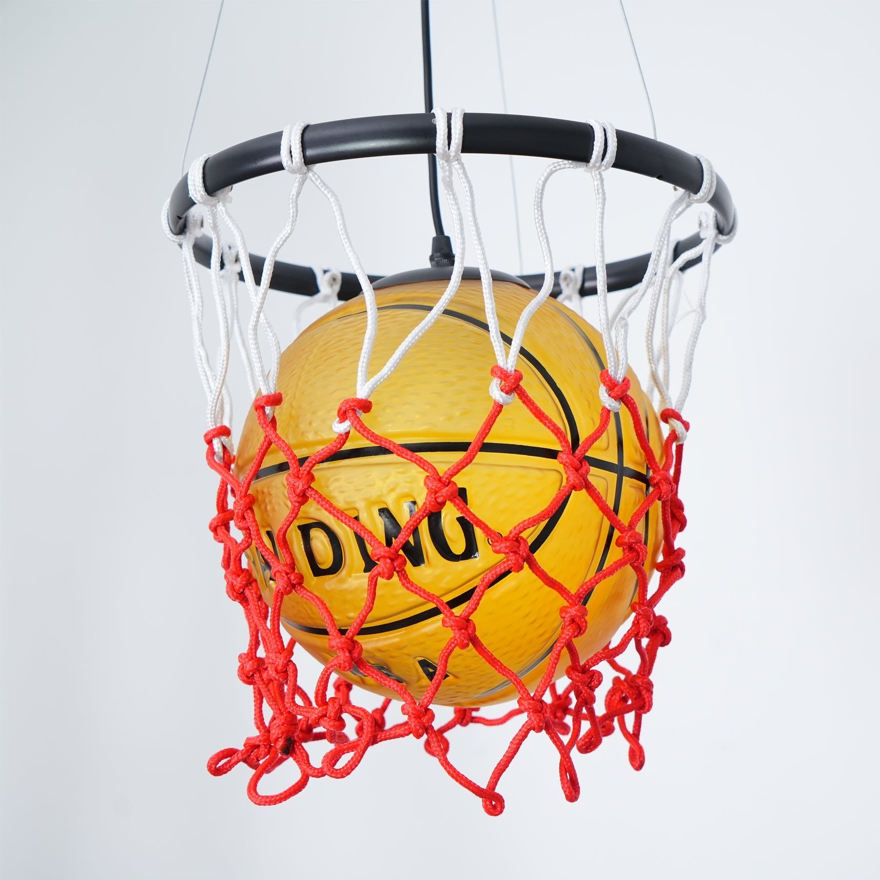 Modern Basketball Pendant Light Fixture - Adjustable Hanging LED Ceiling Lamp for Sports Room, Game Room & Man Cave Decor - Perfect for Basketball Fans & Kids Bedroom Lighting