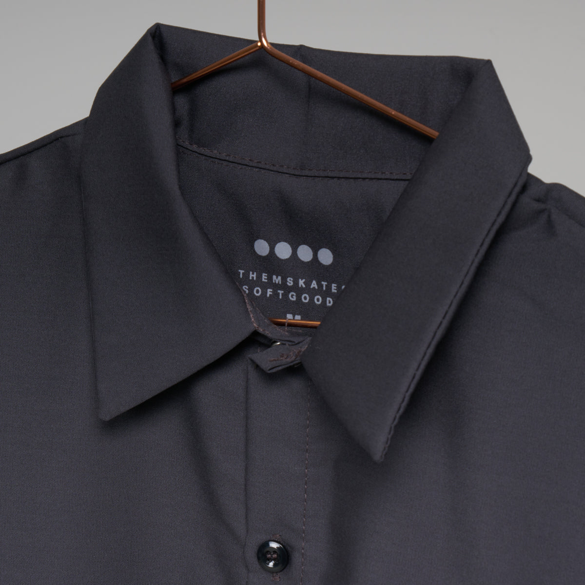 THEM Mac Button-Up Shirt for Men - Classic Grey Casual Shirt - Perfect for Office, Business, and Everyday Wear
