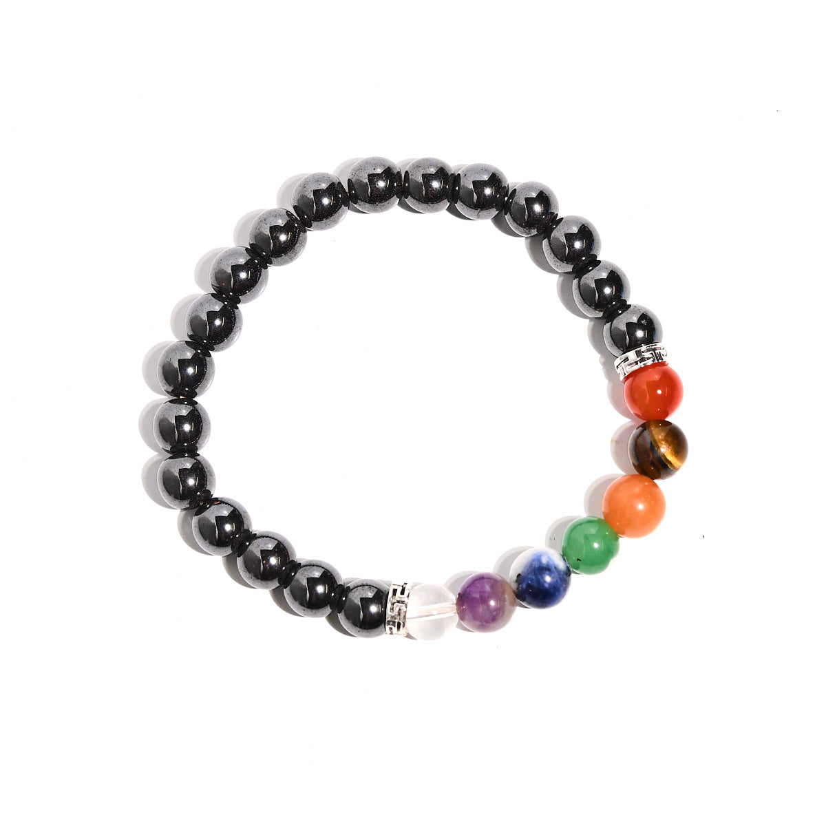 Chakra Balancing Hematite Bracelet for Energy Healing & Stress Relief - Spiritual Meditation & Yoga Accessory