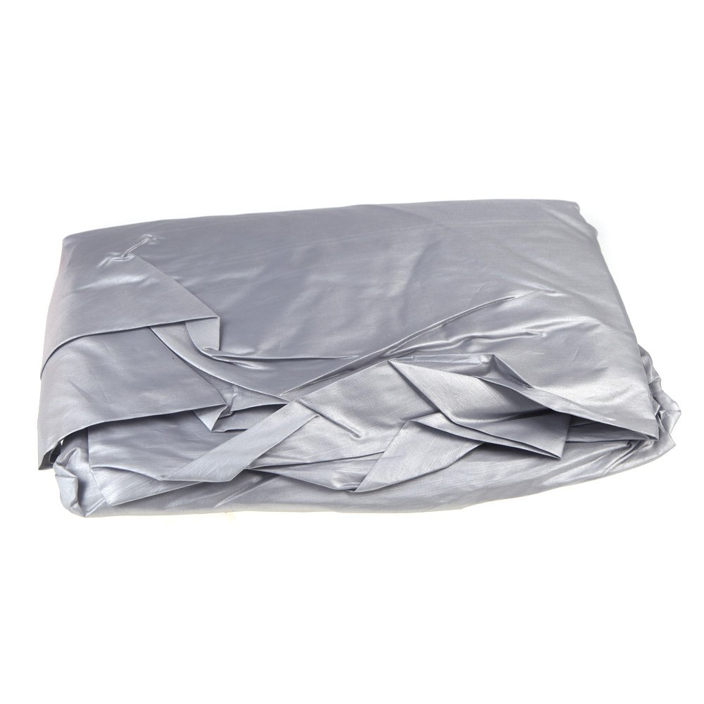 GoolRC Half PVC Coating Car Cover - Heat, Cold, Sun, Rain & Snow Protection - Size M (270x150cm) - Ideal for Outdoor Parking & Vehicle Storage