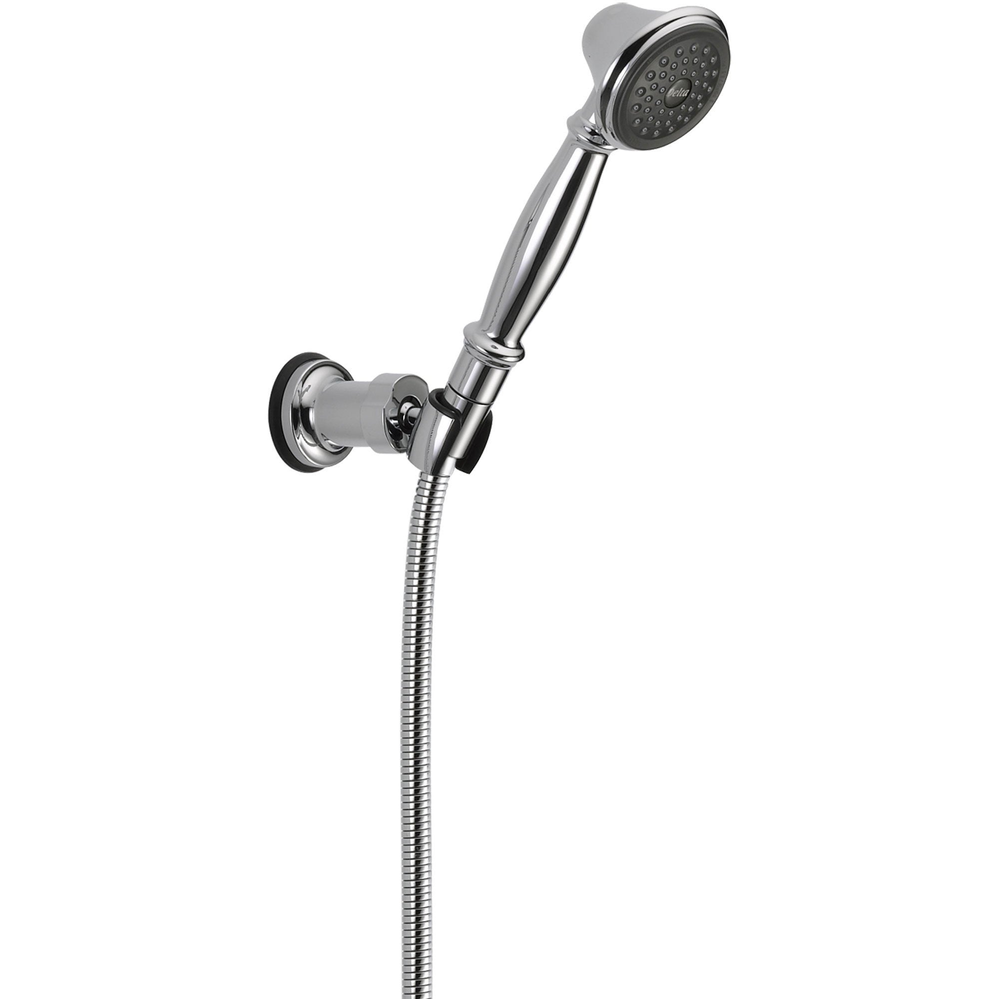 Delta 1 Spray Chrome Handheld Shower Head with Adjustable Wall Bracket & 5ft Hose - 527711 - Perfect for Bathroom Renovation & Spa-Like Shower Experience