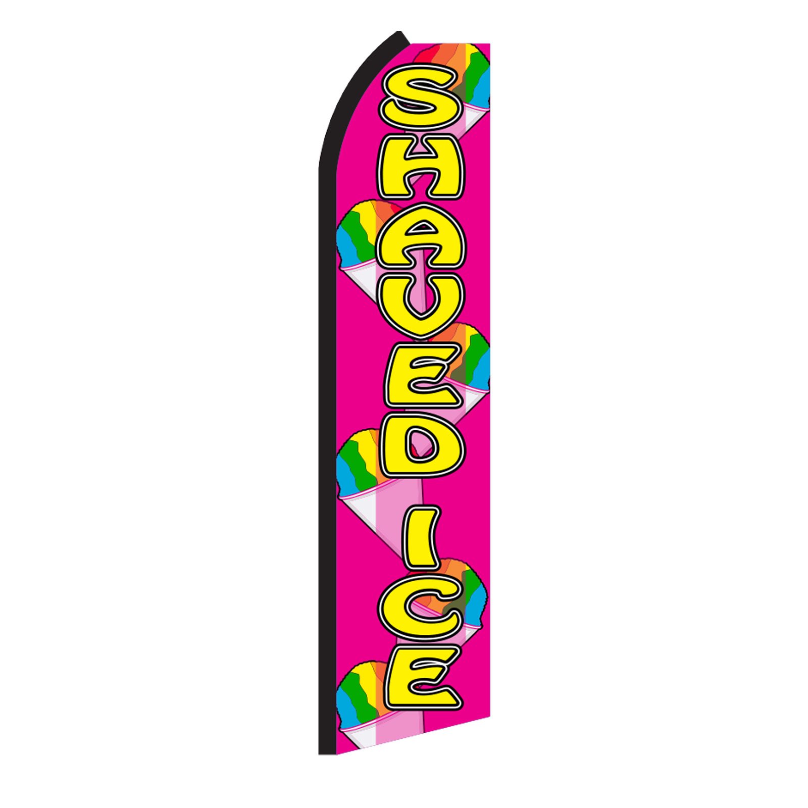 NEOPlex Shaved Ice Swooper Flag - Premium Quality Snow Cone & Shaved Ice Accessory for Parties, Events & Summer Treats - Perfect for Hawaiian Luaus, Carnival Booths & Frozen Dessert Businesses