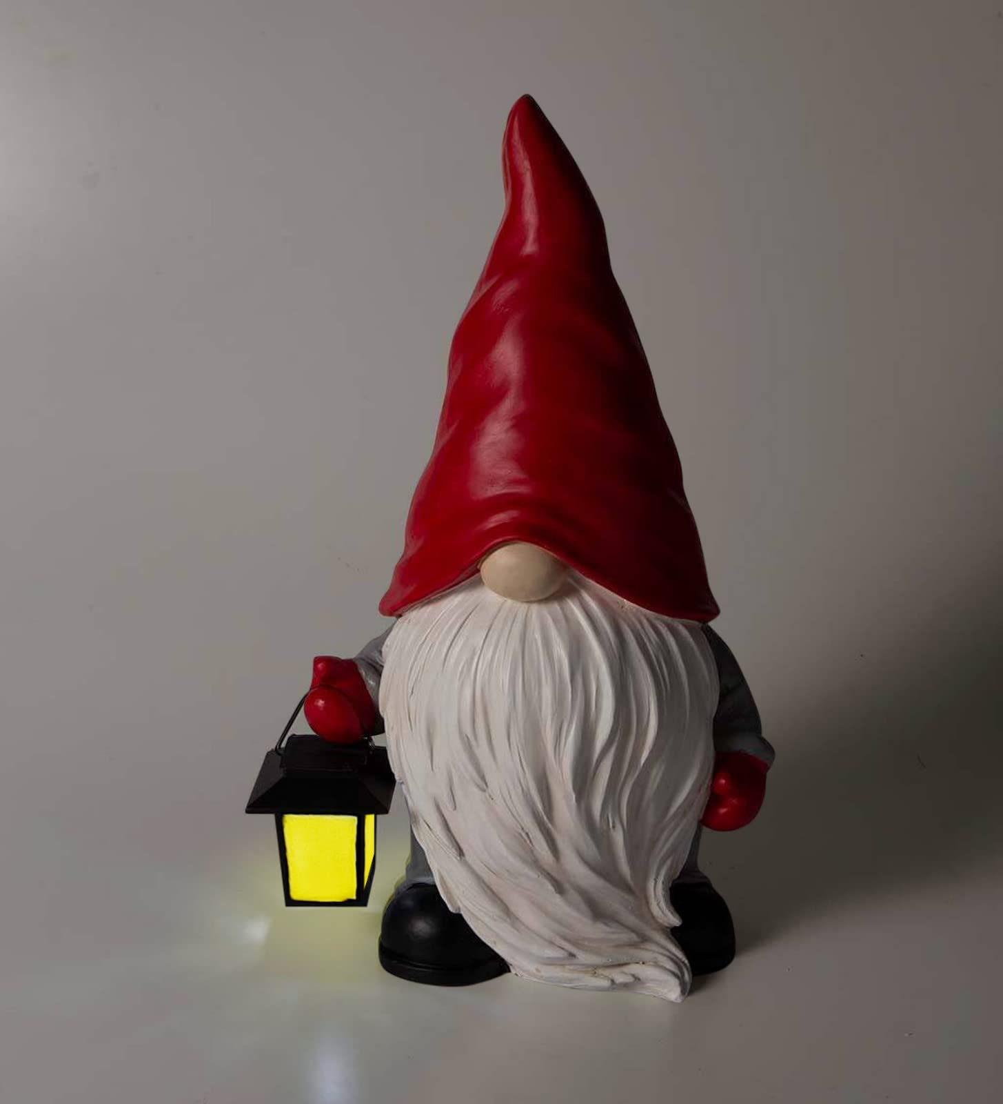 Solar-Powered Welcome Home Gnome Statue with LED Lantern - Outdoor Garden Decor, Christmas Yard Art, Resin Figurine for Patio, Lawn & Porch - Perfect for Holiday Decorations, Gift Giving & Year-Round Garden Accents