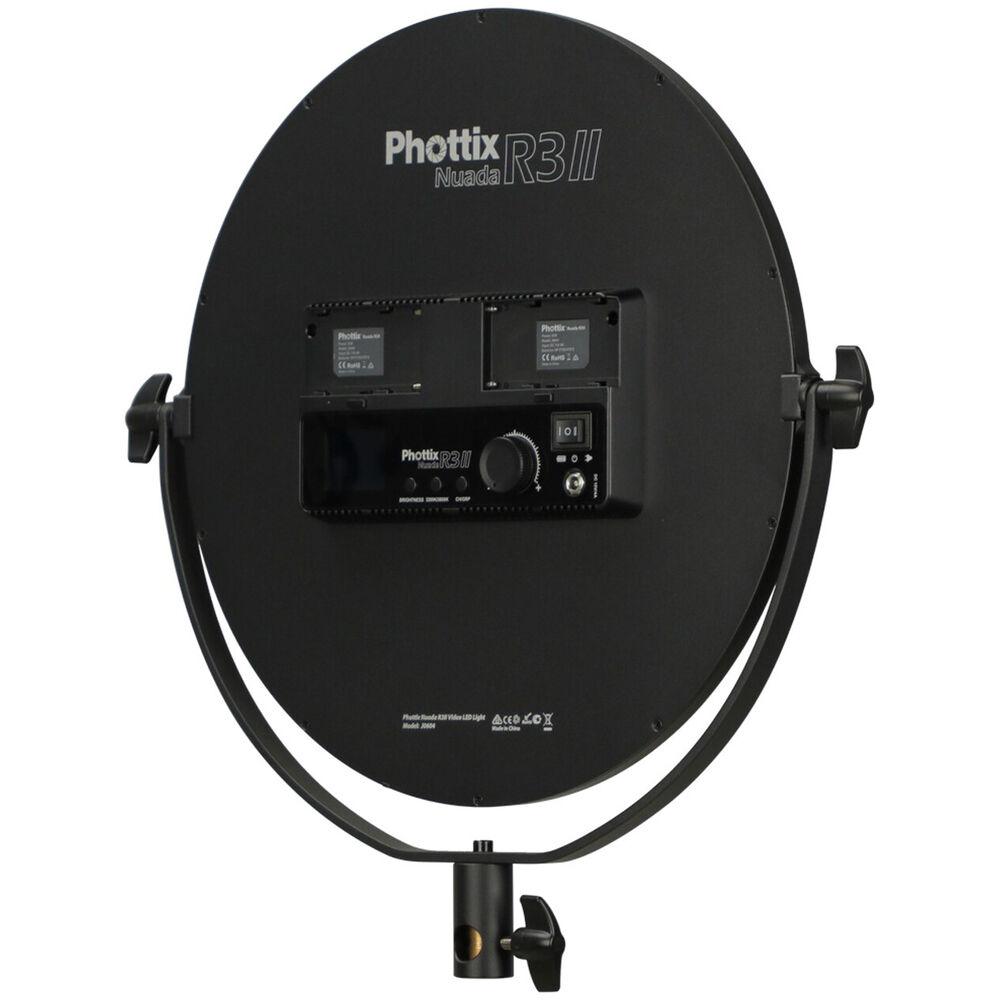 Phottix Nuada R3 II LED Light Panel - Professional Continuous Lighting for Photography & Videography - Perfect for Studio, YouTube, and Live Streaming