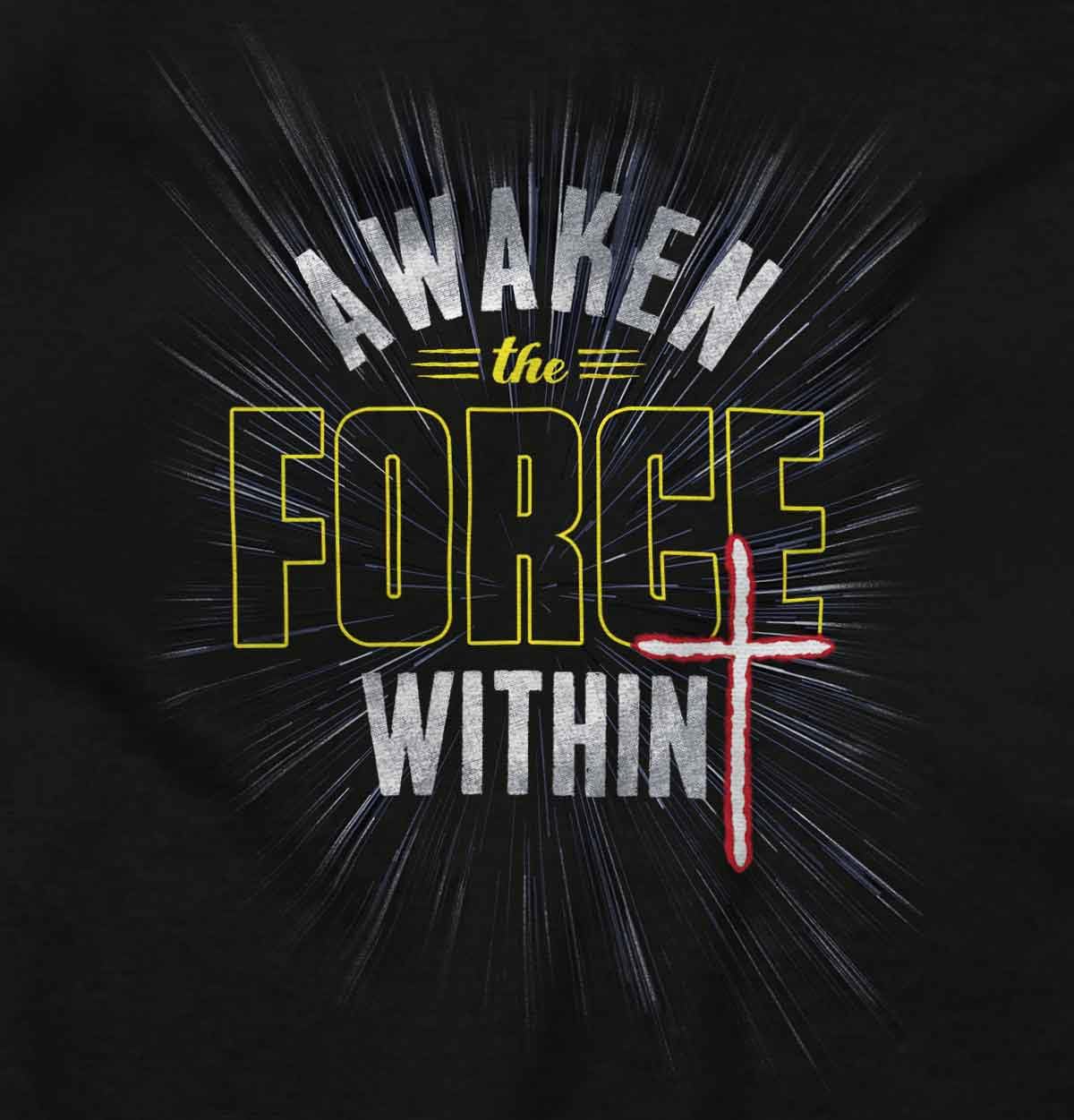 Christian Strong Awaken the Force Within Religious Hoodie Sweatshirt for Women & Men - Inspirational Faith Apparel for Church, Bible Study & Daily Wear