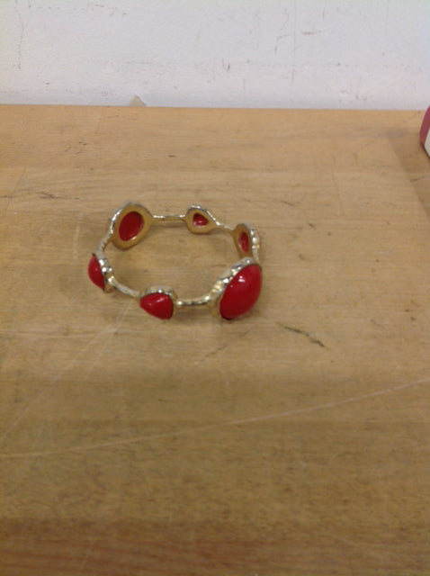 Elegant Gold & Red Stone Bracelet for Women - Fashion Jewelry Gift for Her - Perfect for Parties, Weddings & Everyday Wear