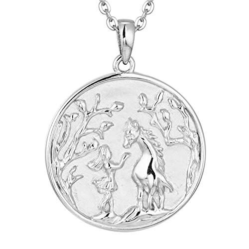 Girl and horse necklace