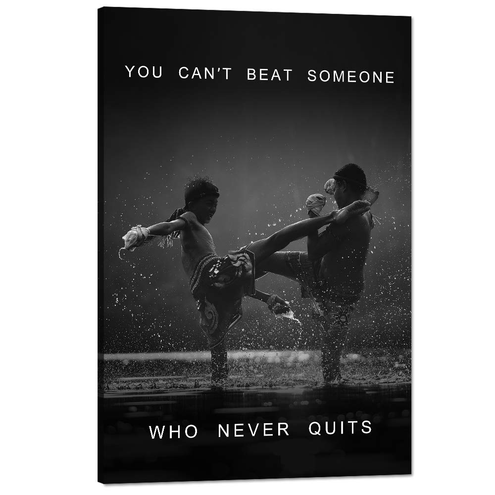 Yatsen Bridge Motivational Canvas Wall Art - Inspirational Quotes Painting for Office, Gym & Home Decor - Modern Framed Poster Print (24x36 Inches) - Perfect for Workout Motivation & Office Inspiration