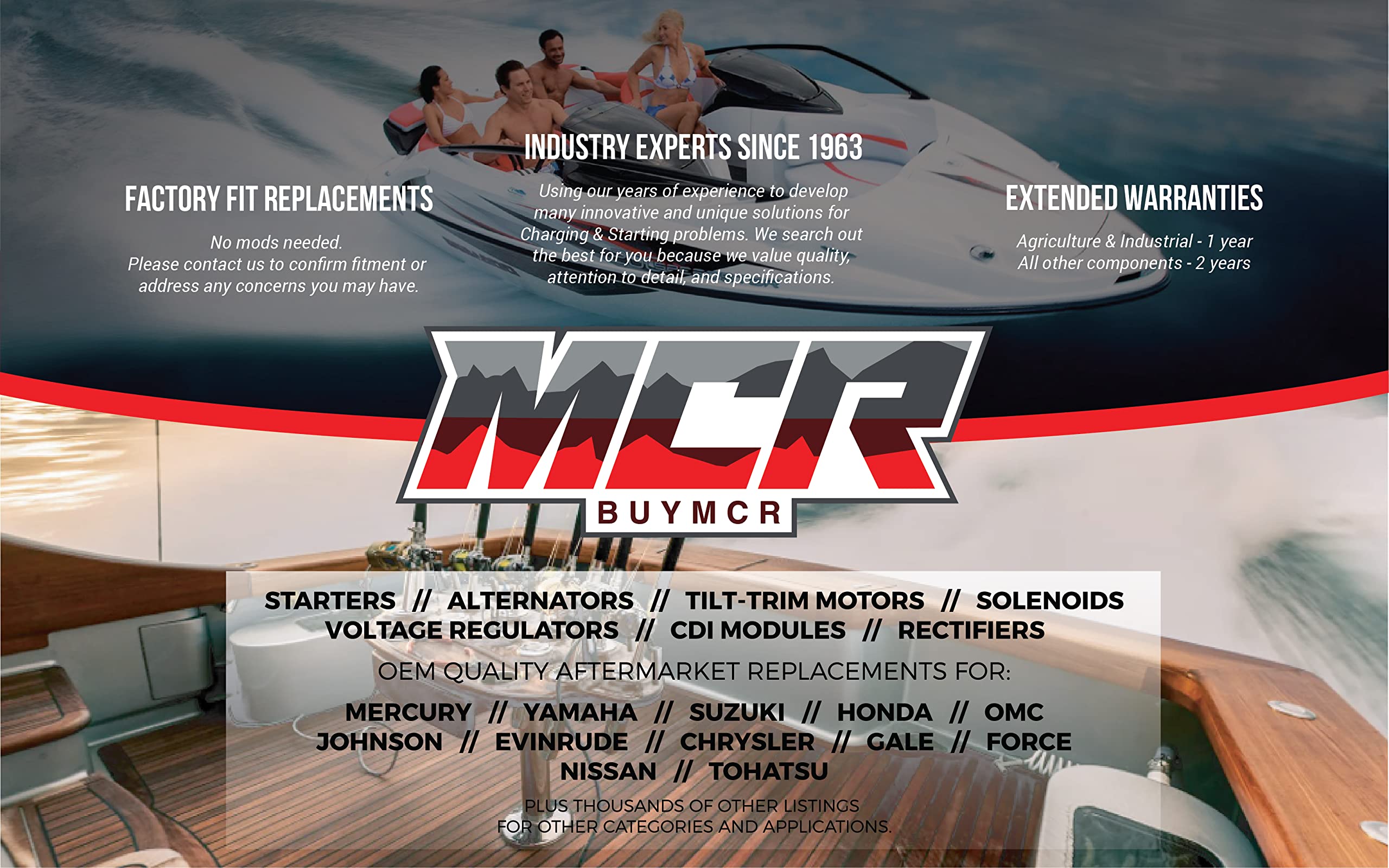 OMC Outboard Marine Starter Replacement for 1969-1994 80HP-135HP Engines - Compatible with 80HP, 90HP, 100HP, 115HP, 125HP & 135HP Models - Perfect for Boat Engine Repair & Marine Maintenance