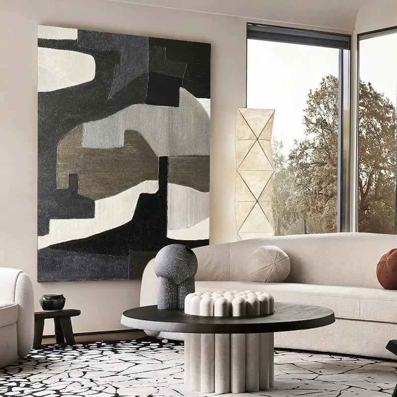 Abstract Tranquility Art Painting #WS003 - Modern Wall Decor for Living Room, Bedroom & Office - Calming Canvas Artwork for Home Interior Design