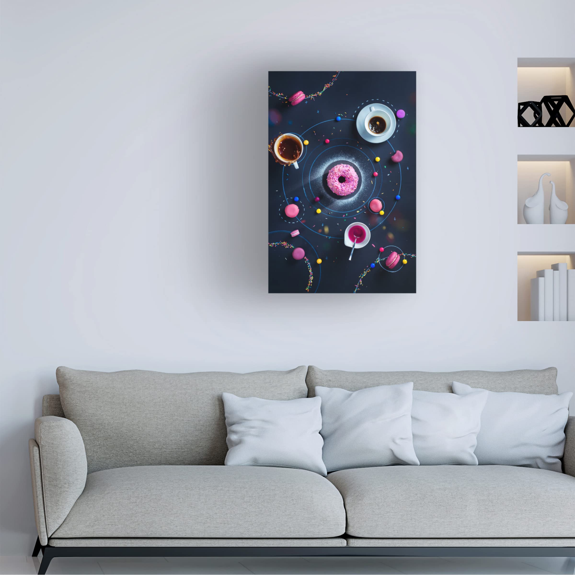 Trademark Fine Art 'Space Donut' Canvas Wall Art by Dina Belenko - Surreal Photography Print for Modern Home & Office Decor