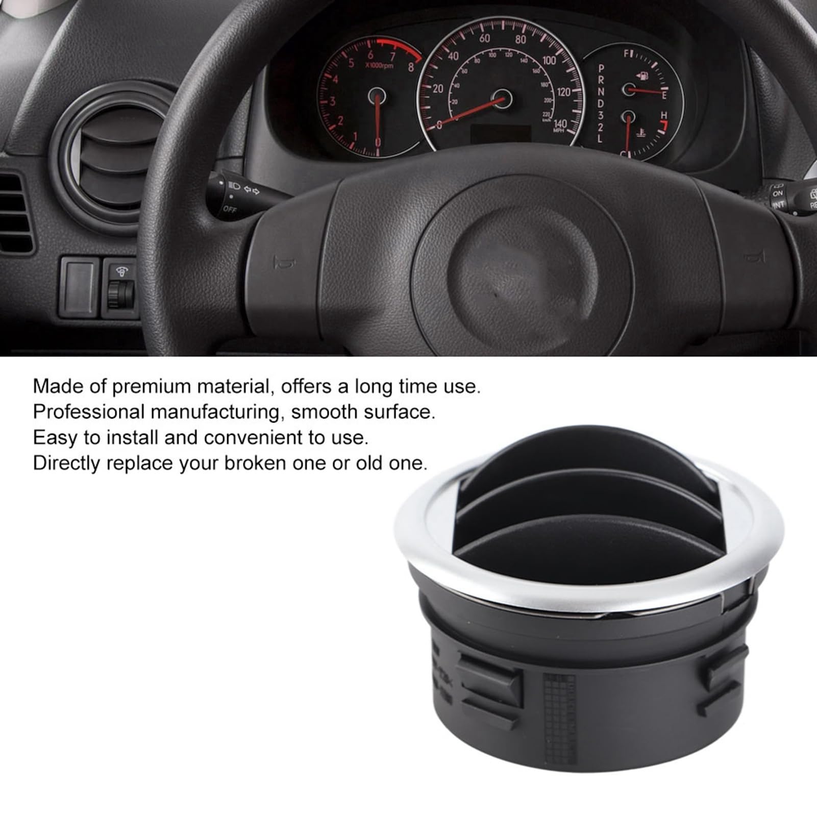 Universal Car Air Vent - Replacement Dashboard AC Vent for Suzuki SX4 & Swift 2005-2013 Models | Perfect for Summer Cooling & Interior Customization