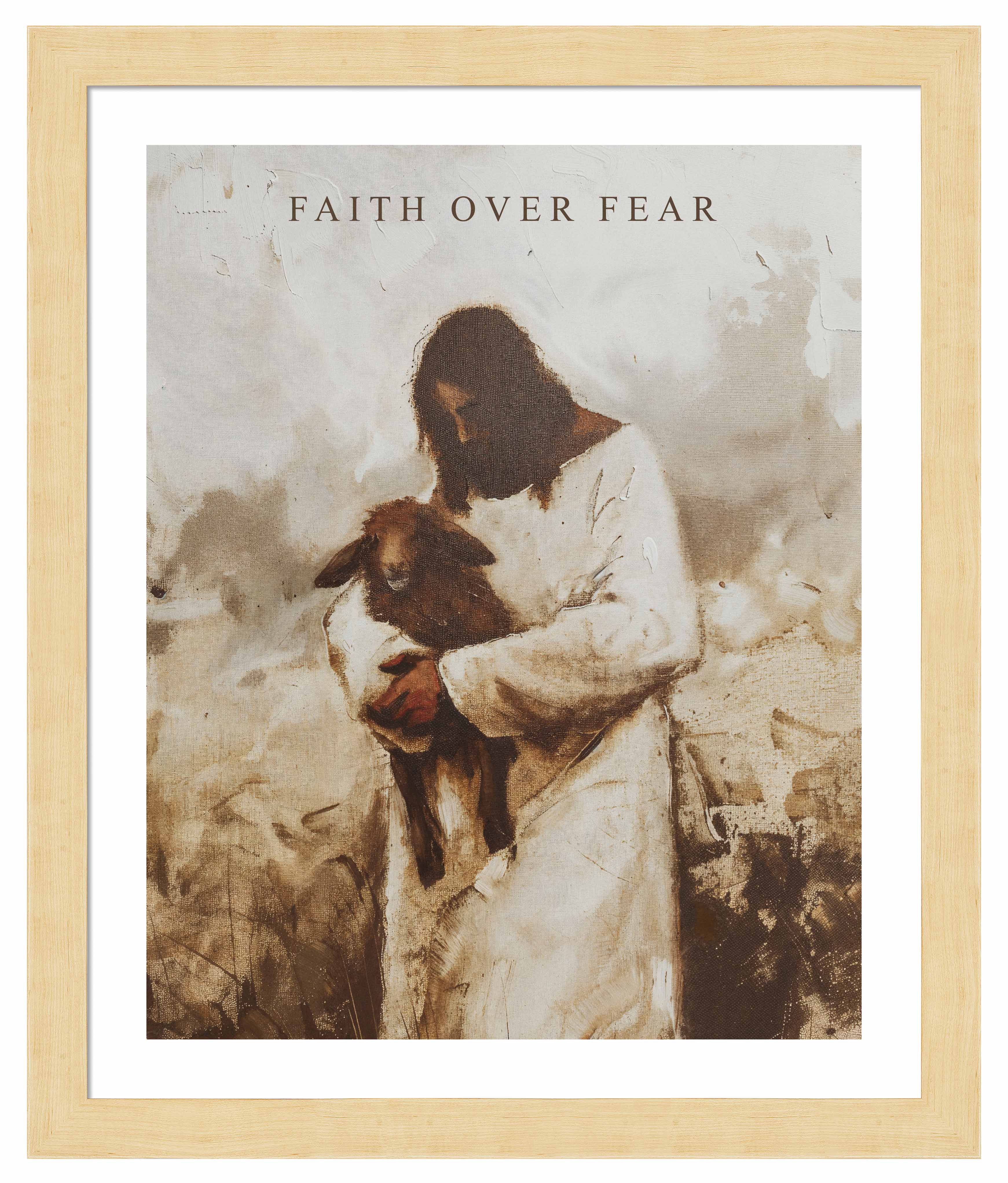 Faith Over Fear Inspirational Art Prints - Motivational Wall Decor for Home, Office & Gifts