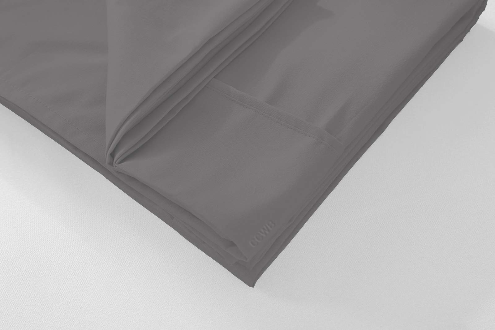 Premium Oversized Pillowcase for King Size Pillows - 100% Egyptian Cotton 600 Thread Count Luxury Bedding - Dark Grey - Fits Extra Fluffy & Tall Pillows - Perfect for Bedrooms, Guest Rooms & Cozy Lounging