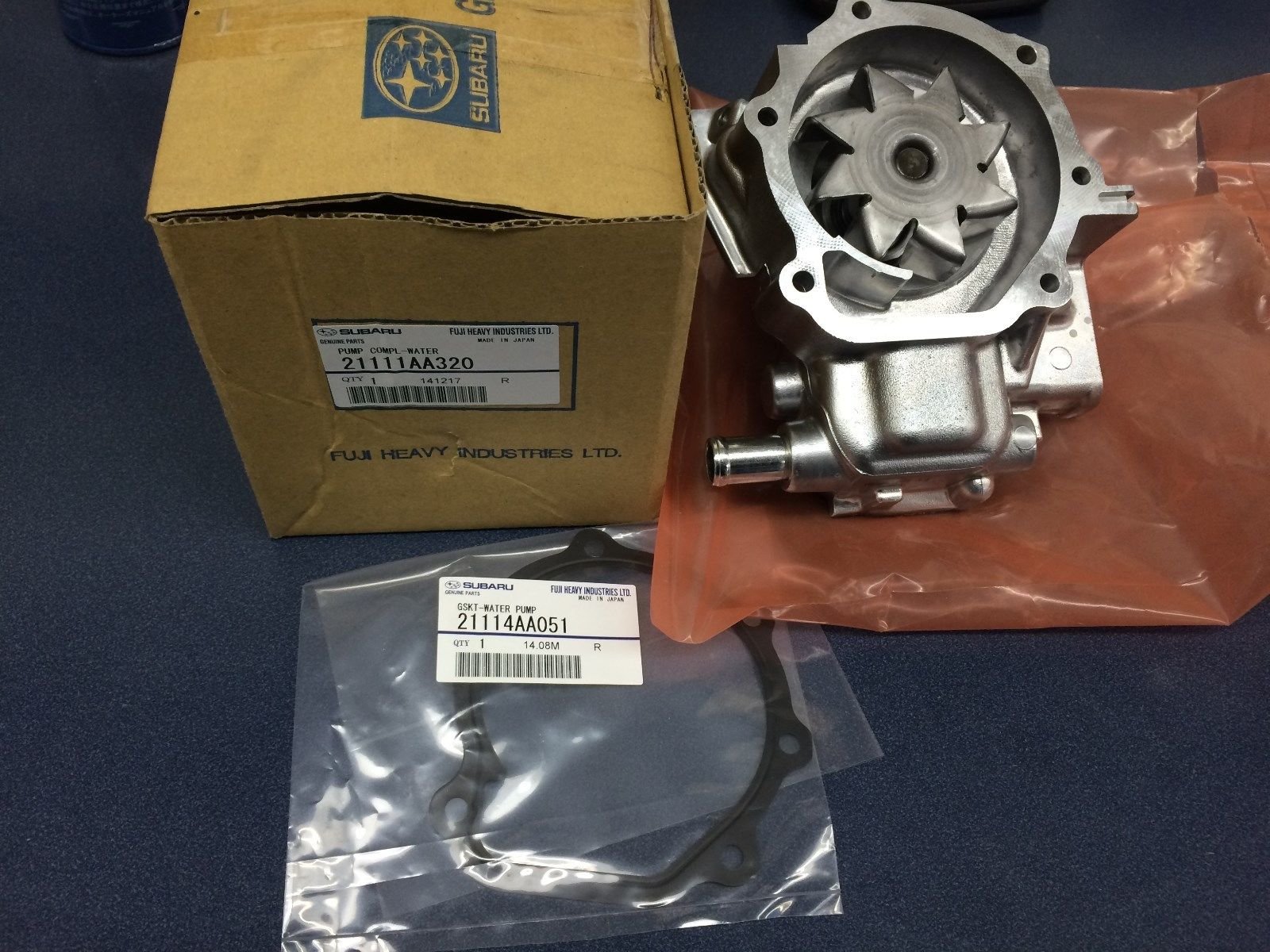 Subaru Water Pump Replacement - Genuine OEM Part 21111AA320 - Compatible with Subaru Models - Perfect for Engine Cooling System Maintenance & Repair
