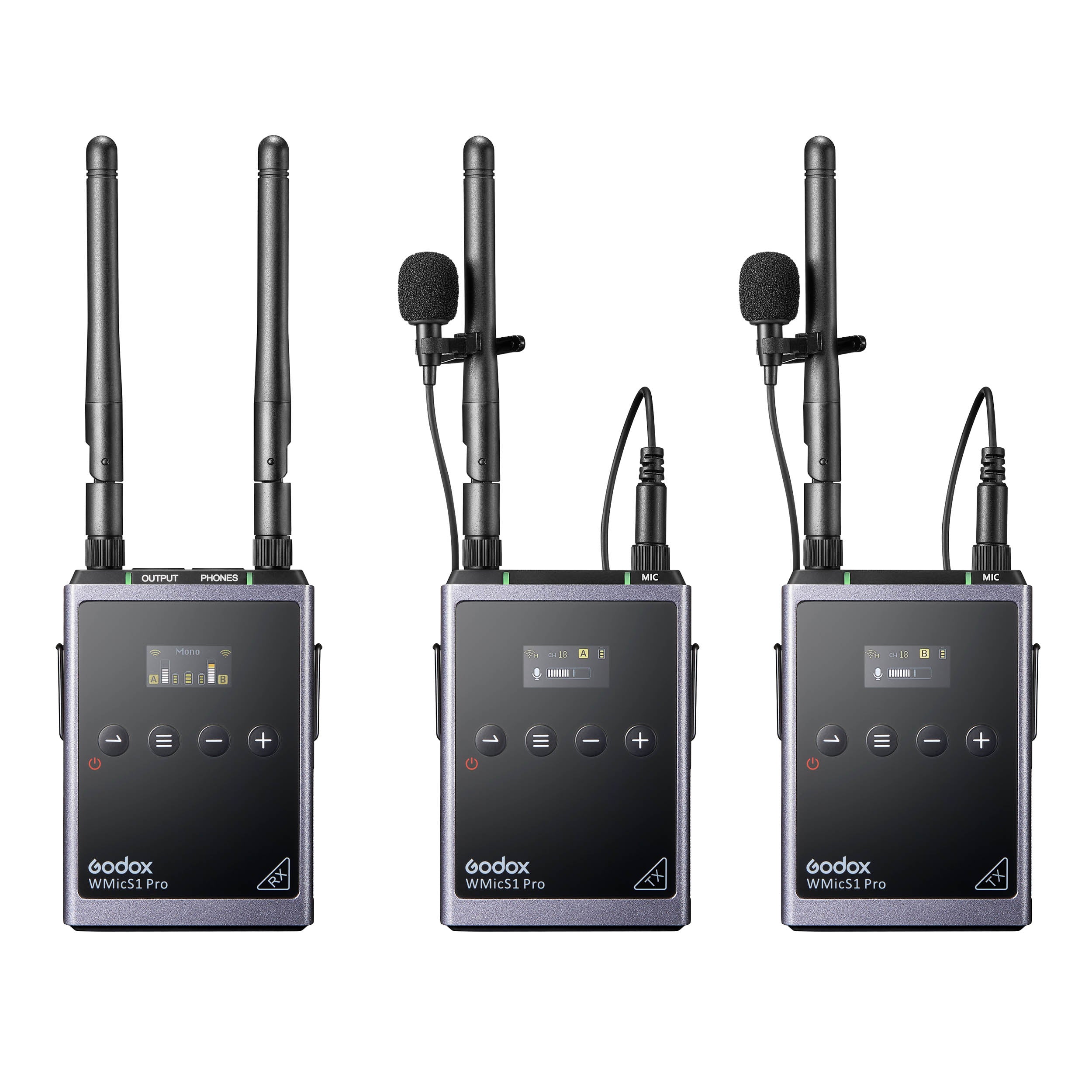 WMicS1 Pro Kit 2 Professional Dual Channel Wireless UHF Microphone System for Karaoke, Live Performances & Public Speaking - High-Quality Wireless Mic Set with Long Range and Clear Sound
