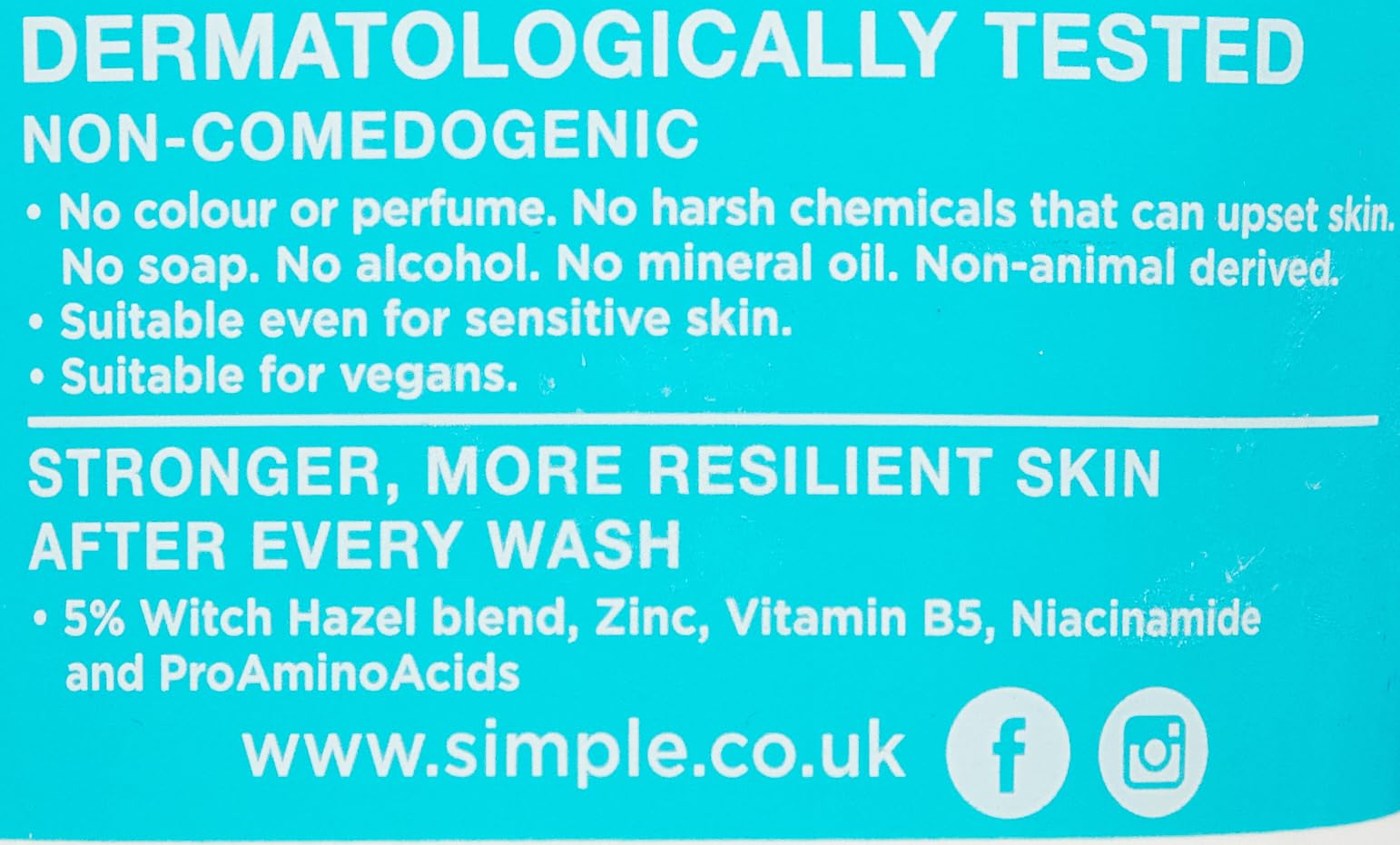 Simple Purifying Face Wash 150ml - Oil Control & Acne Treatment for Sensitive Skin | Soap-Free Gentle Cleanser for Women & Men | Daily Skincare Routine for Oily & Problem Skin