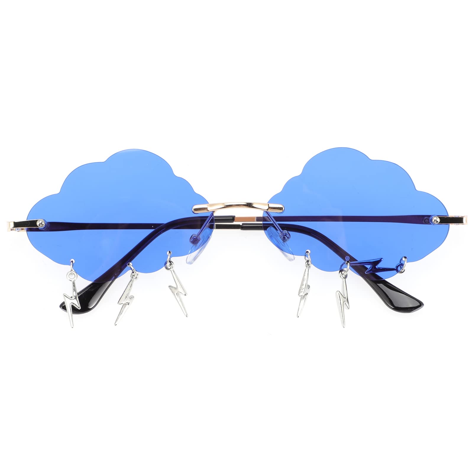 VALICLUD Cloud Sunglasses - Rimless Vintage Rave Sunglasses for Women & Men | 90s Retro Disco Style | Perfect for Music Festivals, Beach Days & Nightlife