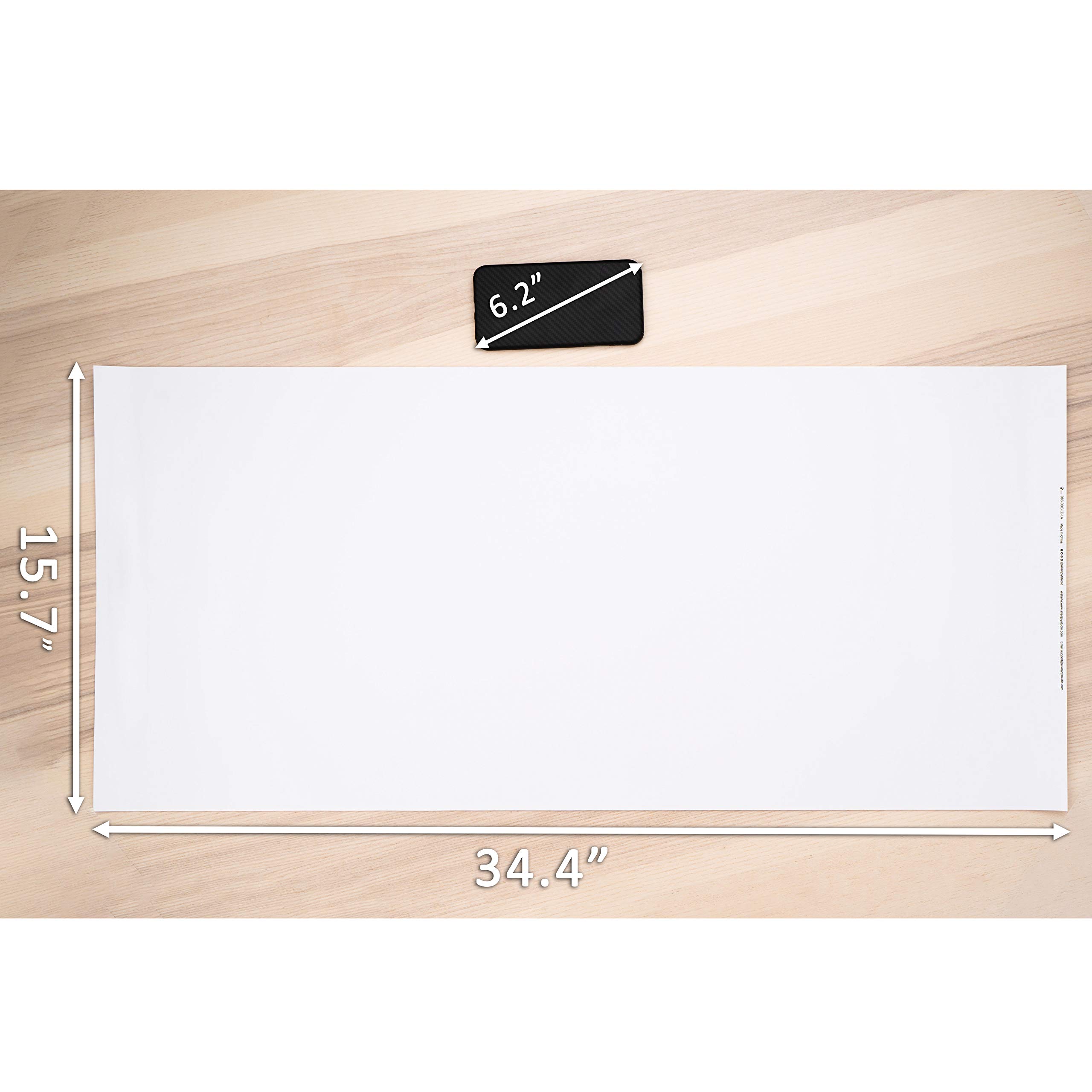 Allenjoy 34.4x15.7in Double Sided Pure White & Pink Photography Backdrop - 2 in 1 Paper Tabletop Background for Food, Jewelry, Cosmetics, Makeup Product Photography - Professional Studio Photo Shoot Props for Ecommerce, Blogging & Social Media Content Creation