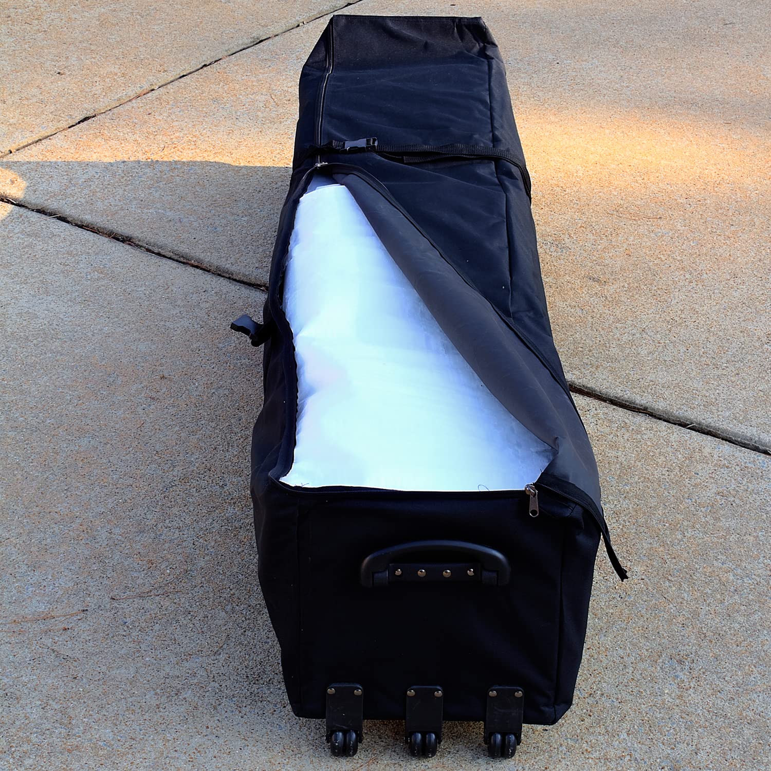 Heavy Duty 80-inch King Canopy Roller Bag with Handles - Durable Storage for Tents, Canopies, Sheds, Car Ports & Gazebos | Perfect for Outdoor, Garden & Household Storage | Black CRB80