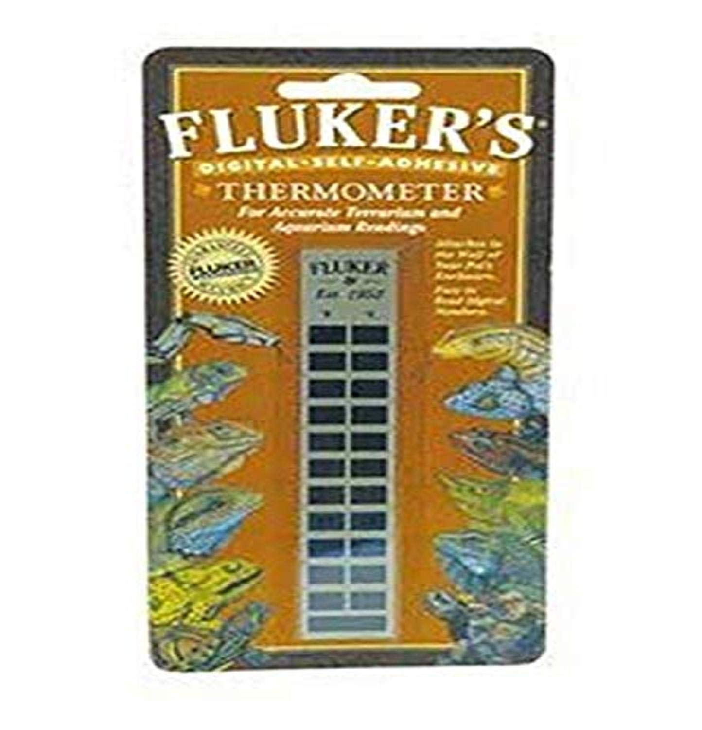 Fluker's Digital Thermometer for Reptile Terrariums - Accurate Temperature Readings for Snakes, Lizards & Geckos - Perfect for Monitoring Habitat Conditions in Glass Tanks & Plastic Enclosures