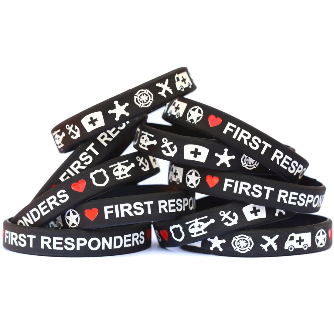 First Responder Wristbands Set (1-100) for Emergency Identification
