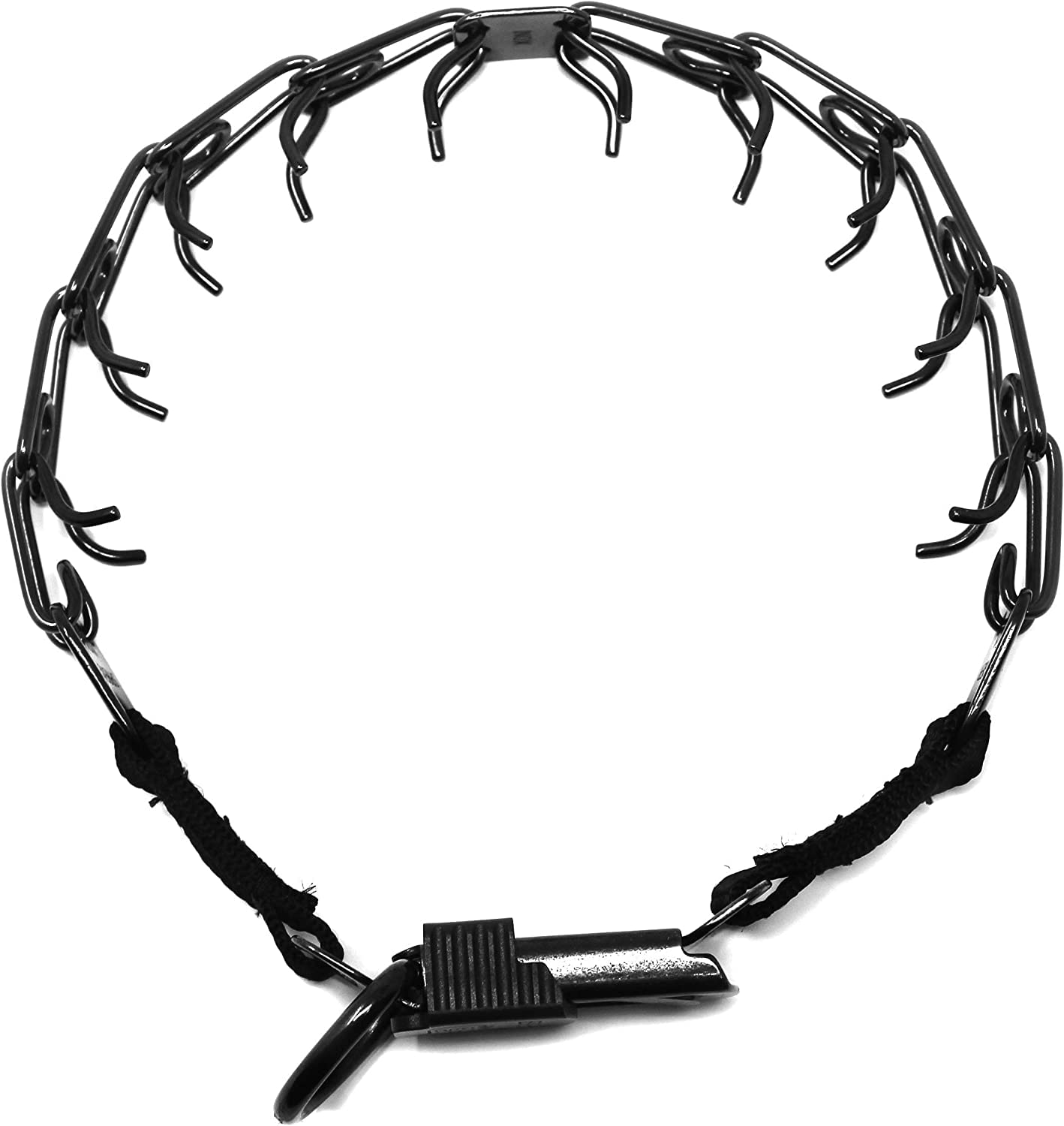 Herm Sprenger Black Stainless Steel Prong Dog Training Collar - Quick Release Buckle, No-Pull Pinch Collar for Small Dogs (2.25mm x 16in) - Made in Germany | Perfect for Obedience Training & Behavior Correction