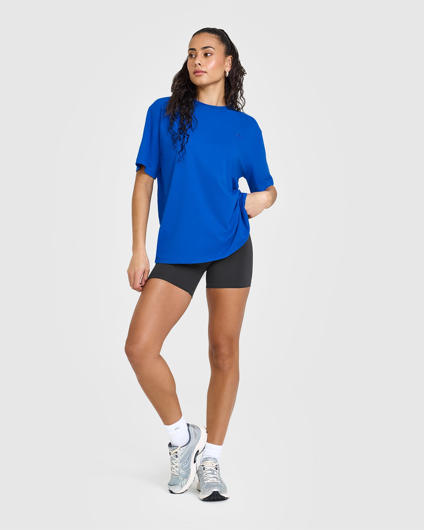 Classic Oversized Lightweight T-Shirt for Women & Men | Soft Breathable Cotton | Cobalt Blue | Casual Everyday Wear, Lounge & Street Style Outfits