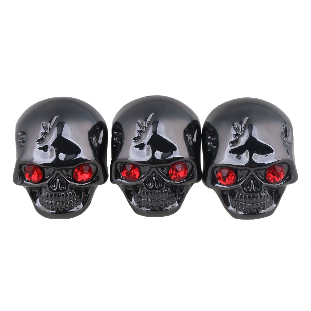 BQLZR Electric Guitar Skull Knobs - 3-Pack Metal Volume & Tone Control Knobs with Cool Skull Design | Perfect for Guitar Customization & Stage Performances