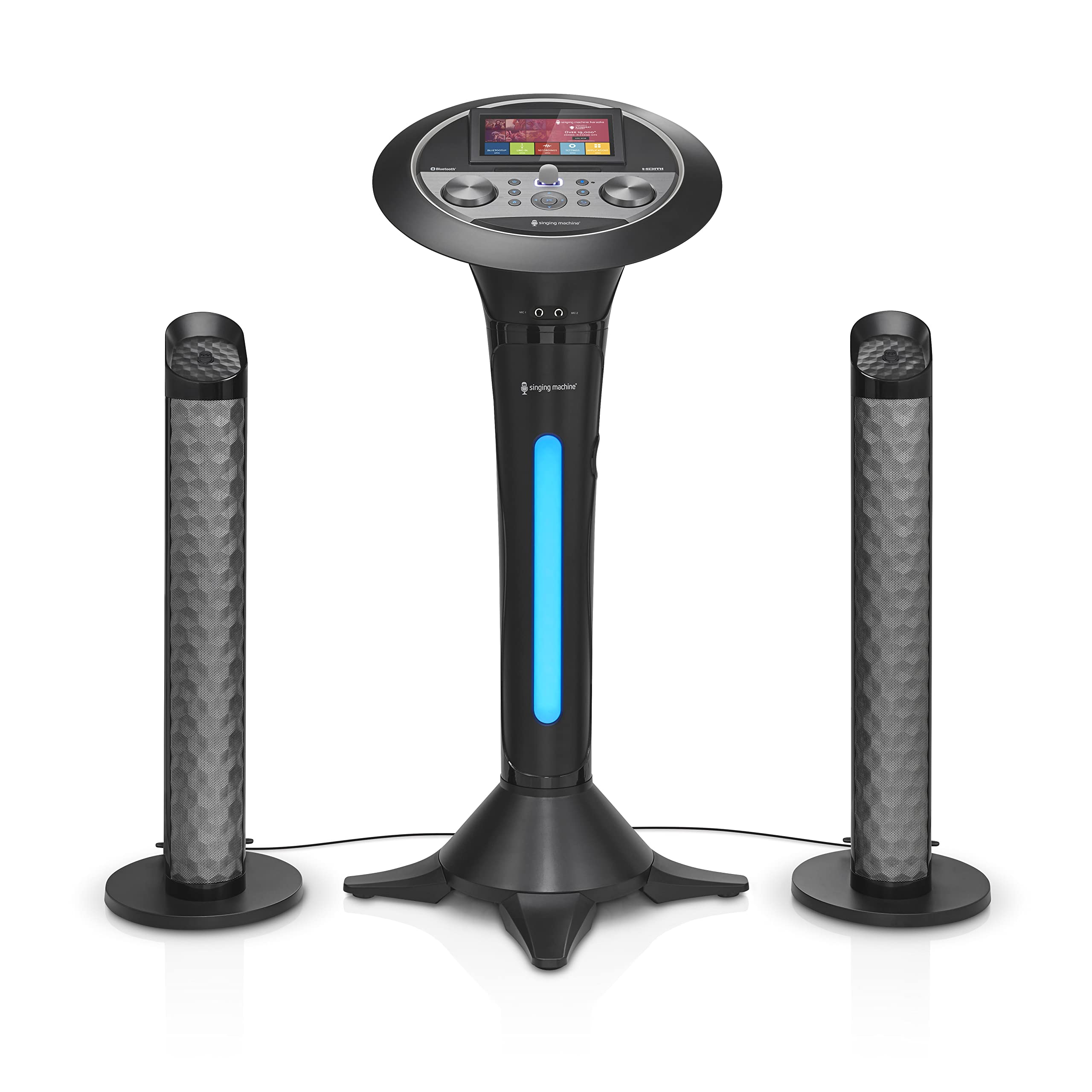 Singing Machine Premium Duet Wi-Fi Karaoke System - 200W Peak Power, 2 Wired Mics, 7