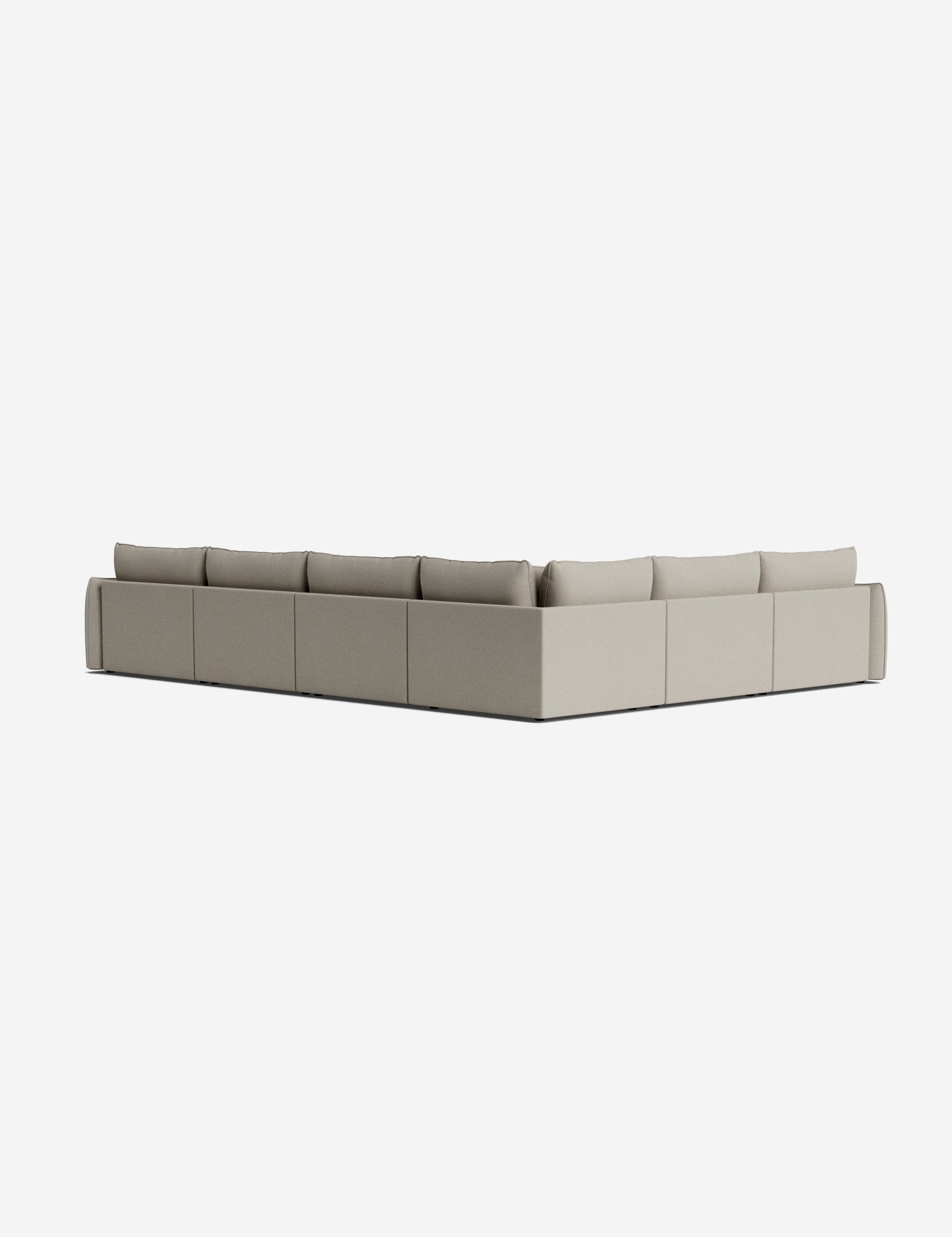 Balmer Modular Corner Sectional Sofa with Ottoman - Modern L-Shaped Living Room Furniture for Small Spaces | Perfect for Apartments, Condos and Family Gatherings