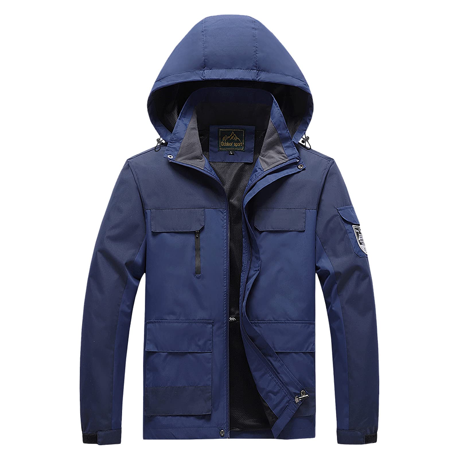 Men's Stylish Tuxedo Jacket - Duster Coat with Removable Hood for Outdoor Sports & Formal Occasions | Water-Resistant Lightweight Blazer for Weddings, Parties & Casual Wear