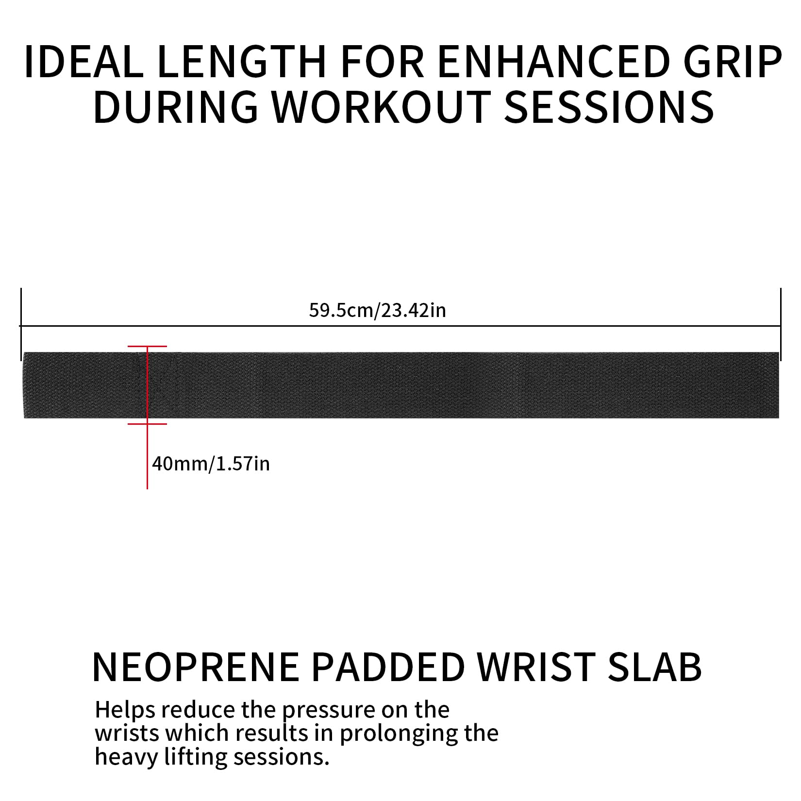 1 Pair (2 Pieces) Weightlifting Straps for Gym & Fitness - Padded Lifting Straps for Strength Training, Powerlifting & Workouts - Ideal for Deadlifts, Pull-ups & Heavy Lifting