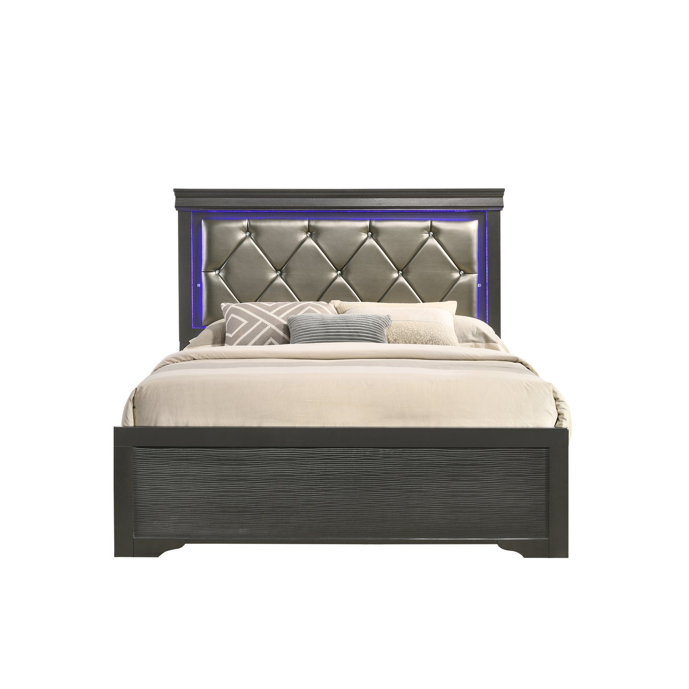 Stylish Brooklyn Bedroom Set - Queen/King Size Bed Frame, Nightstand & Dresser - Modern Farmhouse Furniture for Cozy Bedroom Decor | Perfect for Guest Rooms, Master Suites & Small Apartments