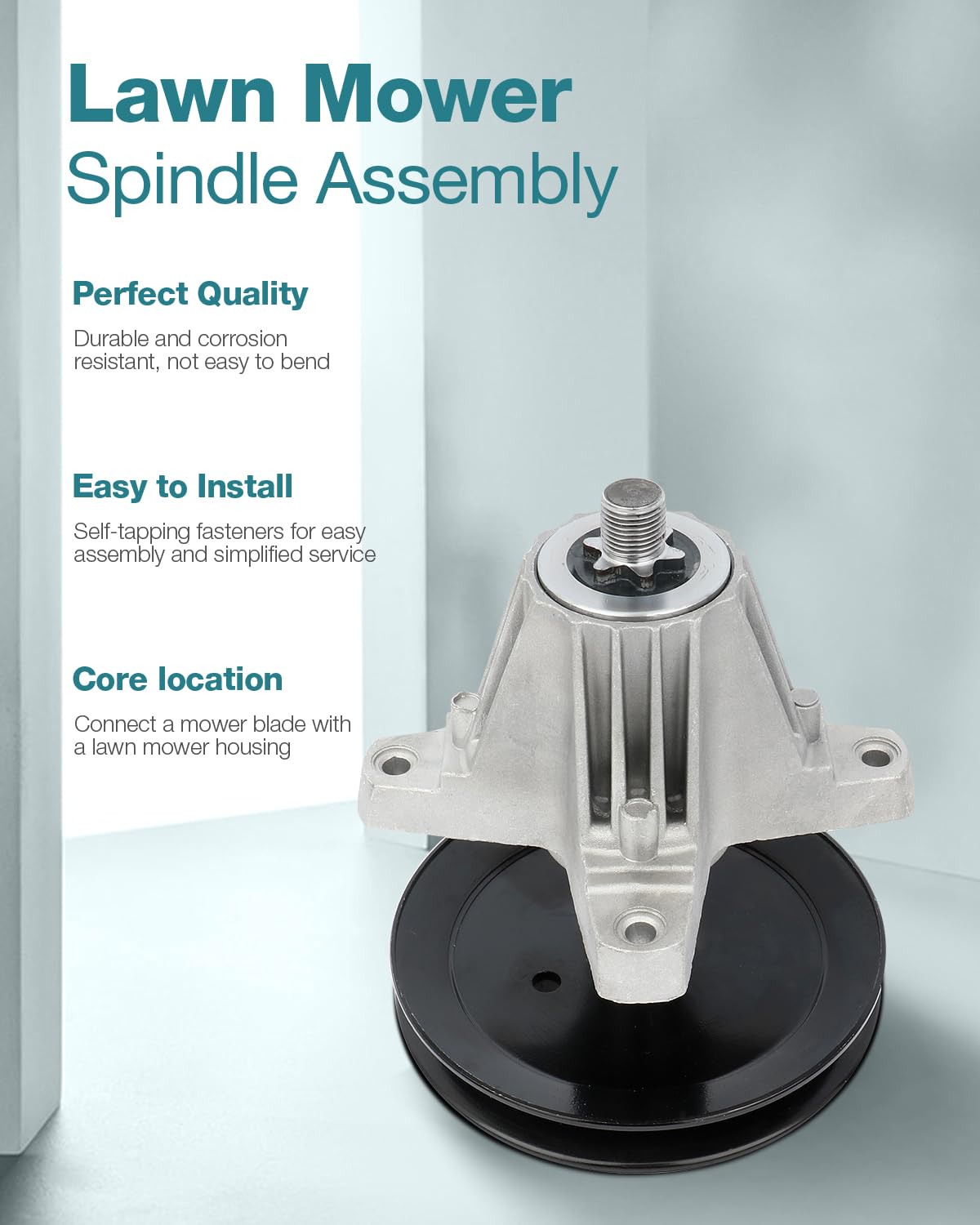 SCITOO 2-Pack Lawn Mower Spindles with Pulley Bolt - Replacement Spindle Assembly for MTD 42