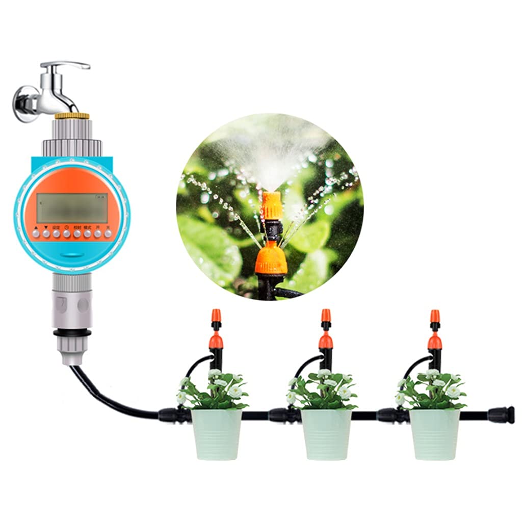 BBGS Automatic Watering System with Timer - Adjustable Nozzles Drip Irrigation Kit for Greenhouse, Garden, Lawn & Flower Beds | Perfect for Home Gardening, Landscaping & Plant Care