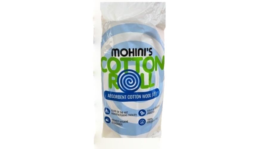 Soft Cotton Wool Rolls for Makeup Removal, Facial Cleansing & First Aid - 2 Pack | Gentle Skincare, Wound Dressing & Beauty Essentials
