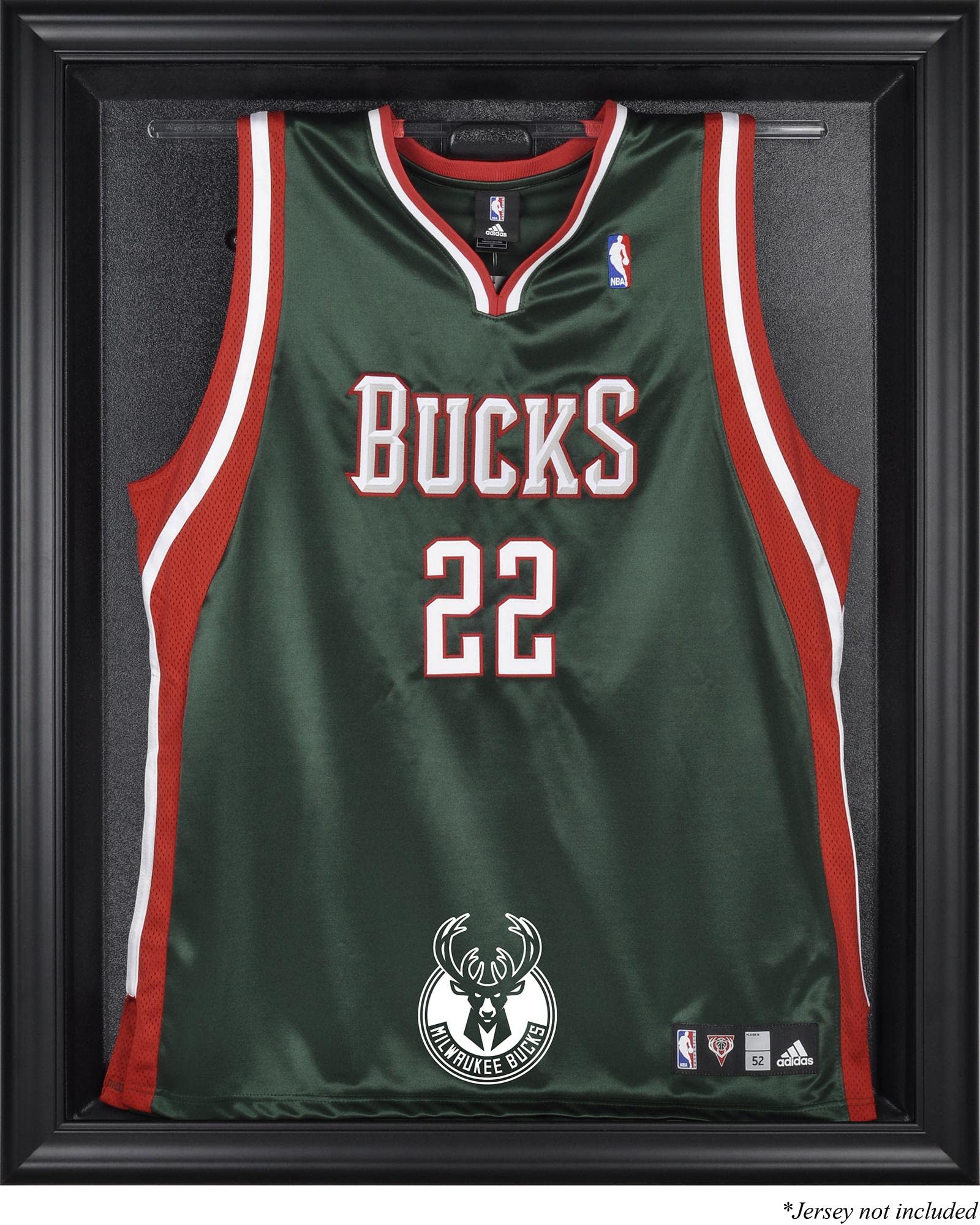 Milwaukee Bucks Framed Jersey Display Case - Premium Basketball Jersey Shadow Box for Collectors | Perfect for Home Decor, Man Cave, Sports Memorabilia Display & Gift for NBA Fans