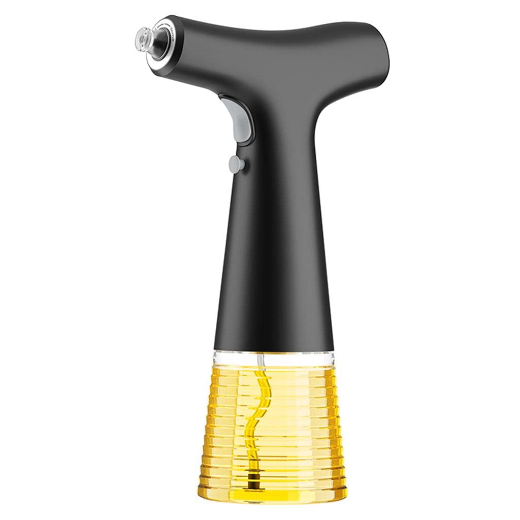Bddalpke 200ml Electric Oil Sprayer Bottle - Refillable Cooking Oil Dispenser for Healthy BBQ, Salad, Baking & Grilling | Non-Aerosol Mister for Roasting, Frying & Kitchen Use (Black)