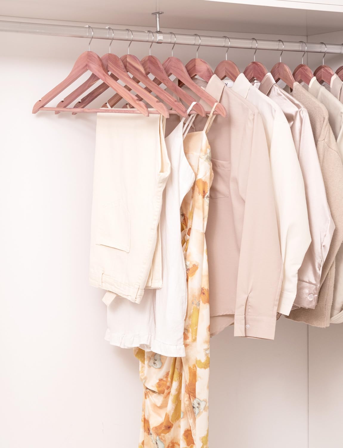 Premium Cedar Wood Clothes Hangers - 20 Pack Natural Wooden Hangers for Shirts, Jackets, Pants, Suits & Sweaters | Durable Wardrobe Organizer for Closet, Laundry Room & Travel