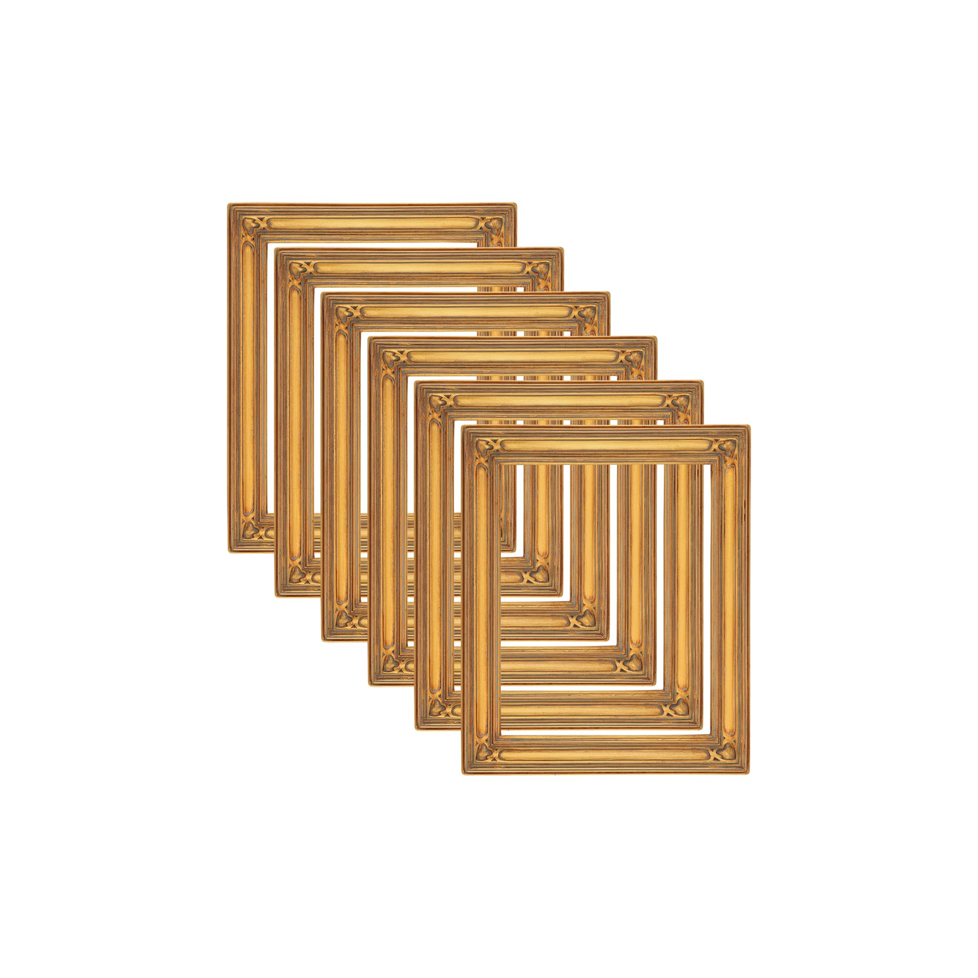 12x16 Gold Ornate Gothic Picture Frames - 6 Pack Antique Oil Painting Frames with Open Back, No Glass | Museum-Quality Closed Corner Design for Wall Art, Home Decor & Gallery Displays