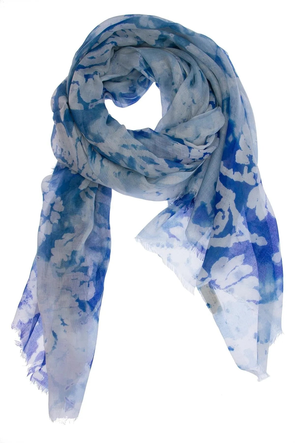 Watercolor Maia Scarf - Lightweight Floral Print Fashion Shawl for Women - Perfect for Spring Outfits, Beach Cover-ups & Evening Events
