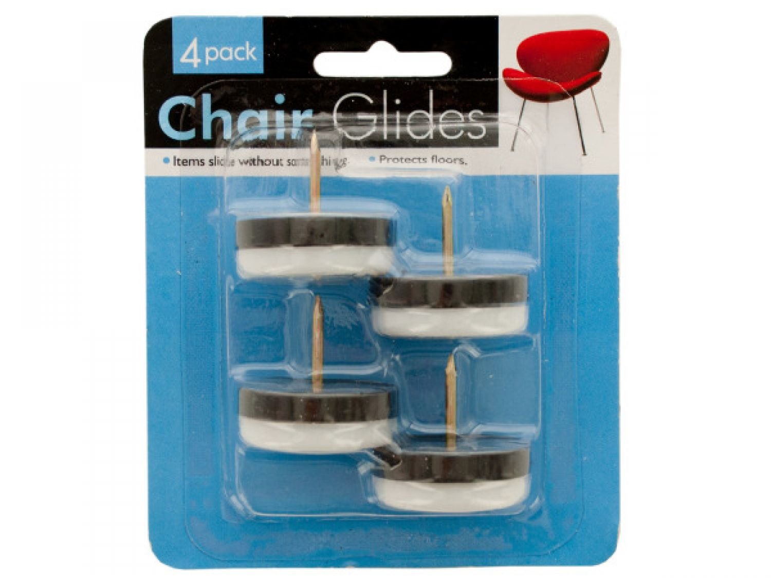 Bulk Buy Chair Glides - 72-Piece Set for Furniture & Floor Protection | Heavy-Duty Floor Protectors for Chairs, Tables & Office Furniture | Prevents Scratches & Noise on Hardwood Floors