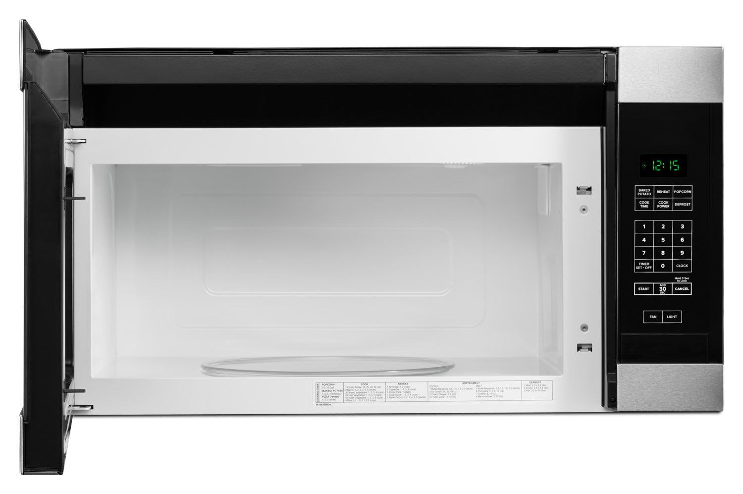 Amana 1.6 Cu. Ft. Stainless Steel Over the Range Microwave Oven - YAMV2307PFS | Built-in Ventilation System for Kitchen Cooking, Baking & Reheating