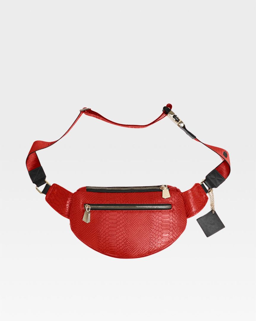**Apollo 1 Fanny Pack for Men & Women - Adjustable Waist Bag in Red - Perfect for Hiking, Travel, and Everyday Use**
