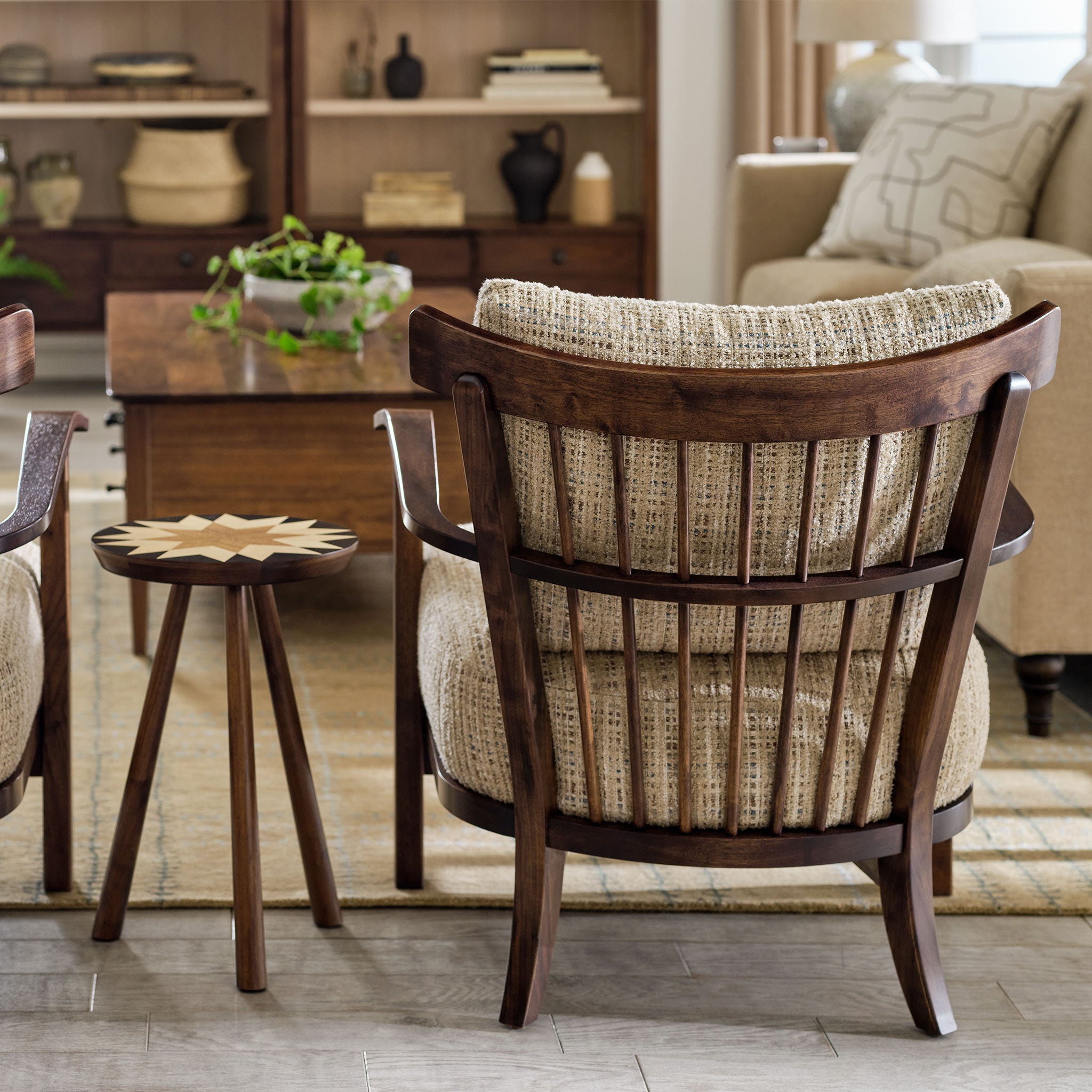 Premium Hudson Valley Solid Wood Frame Chair - Handcrafted Rustic Dining & Living Room Furniture for Home Decor
