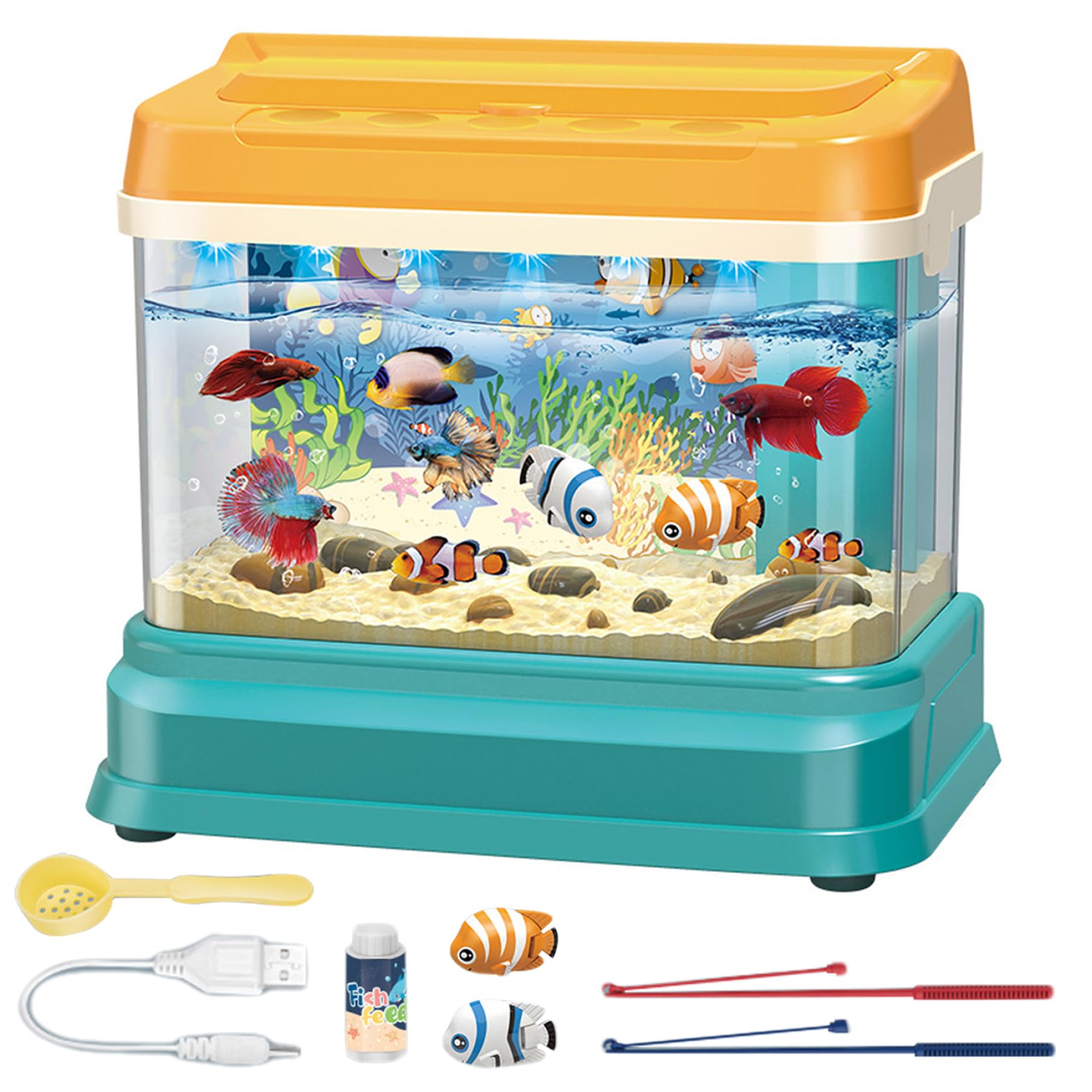 Csafyrt Magnetic Fishing Toy Set - Realistic Interactive Feeding Game for Kids, Fun Educational Toddler Toys for Indoor & Outdoor Play - Perfect for Birthday Gifts, Preschool Learning, and Family Game Night