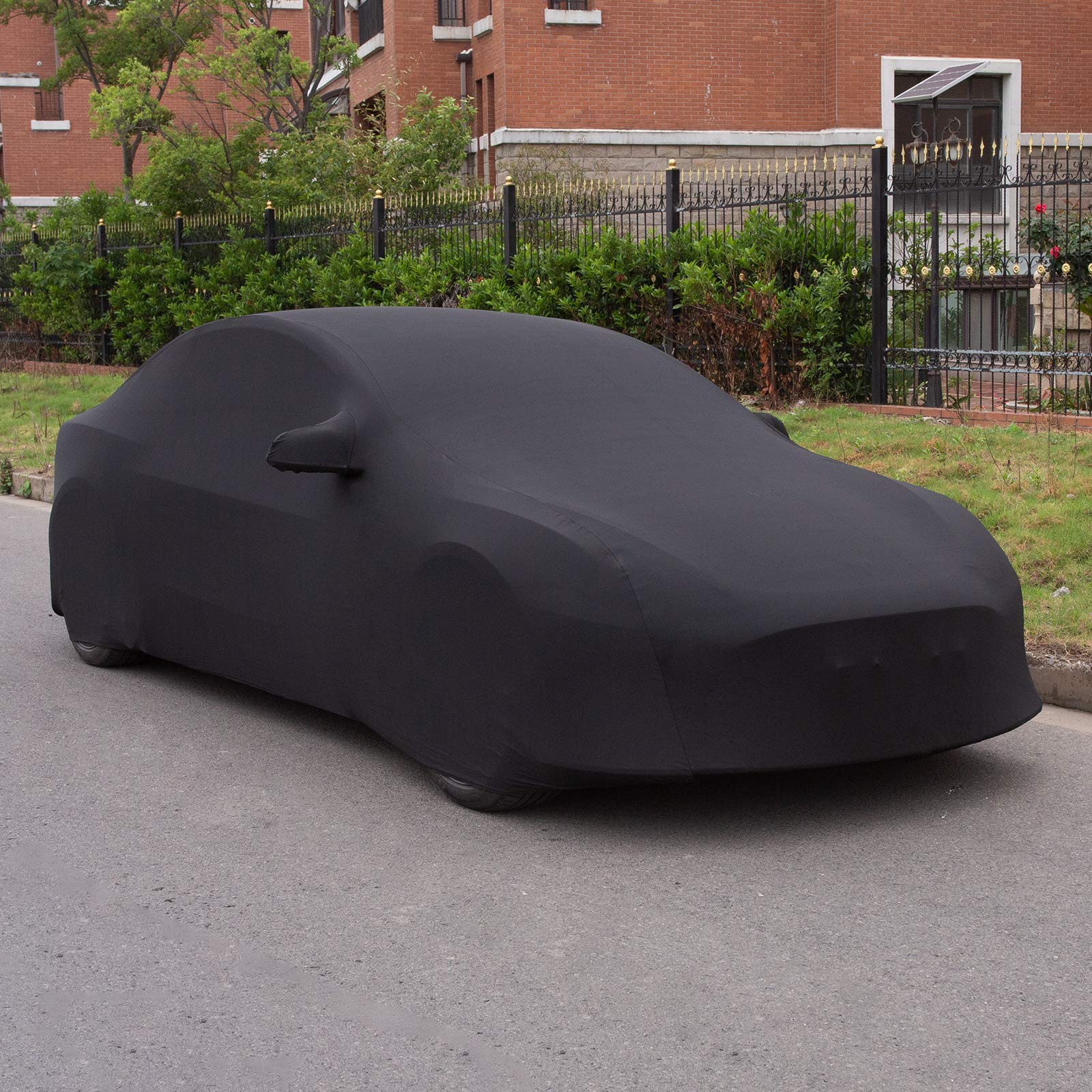 Xipoo Fit Tesla Model 3 Car Cover - Waterproof, UV Protection, Windproof, Dustproof, Scratch Resistant Full Protection Outdoor Car Cover for Tesla Model 3 (Black) - Perfect for Parking, Travel & Long-Term Storage