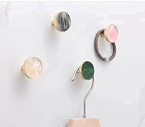 Kids Cabinet Knobs - Clover Brushed Brass Drawer Pull Handles for Kitchen, Bathroom & Dresser (4-Pack, Round Green) - Perfect for Nursery, Playroom & Kids Furniture Decor