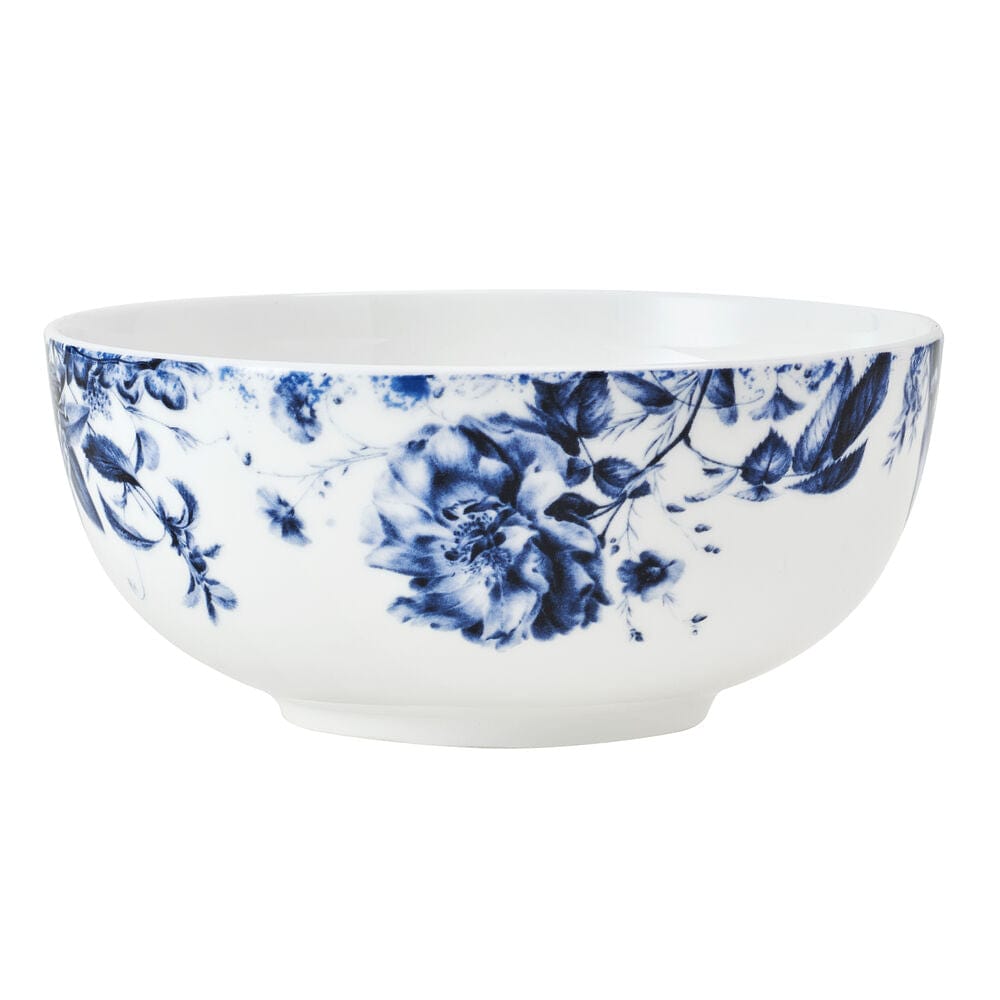 Pippa Blue Set of 4 Soup & Cereal Bowls - Ceramic Dinnerware for Soup, Salad, Pasta, Ice Cream - Perfect for Family Meals, Entertaining, and Everyday Use